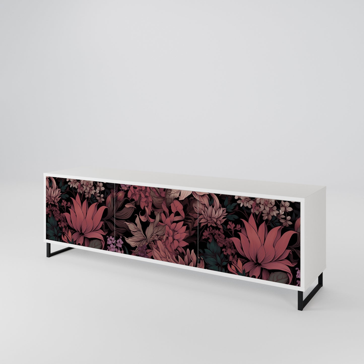 FLORAL WHISPER 3-Door TV Cabinet