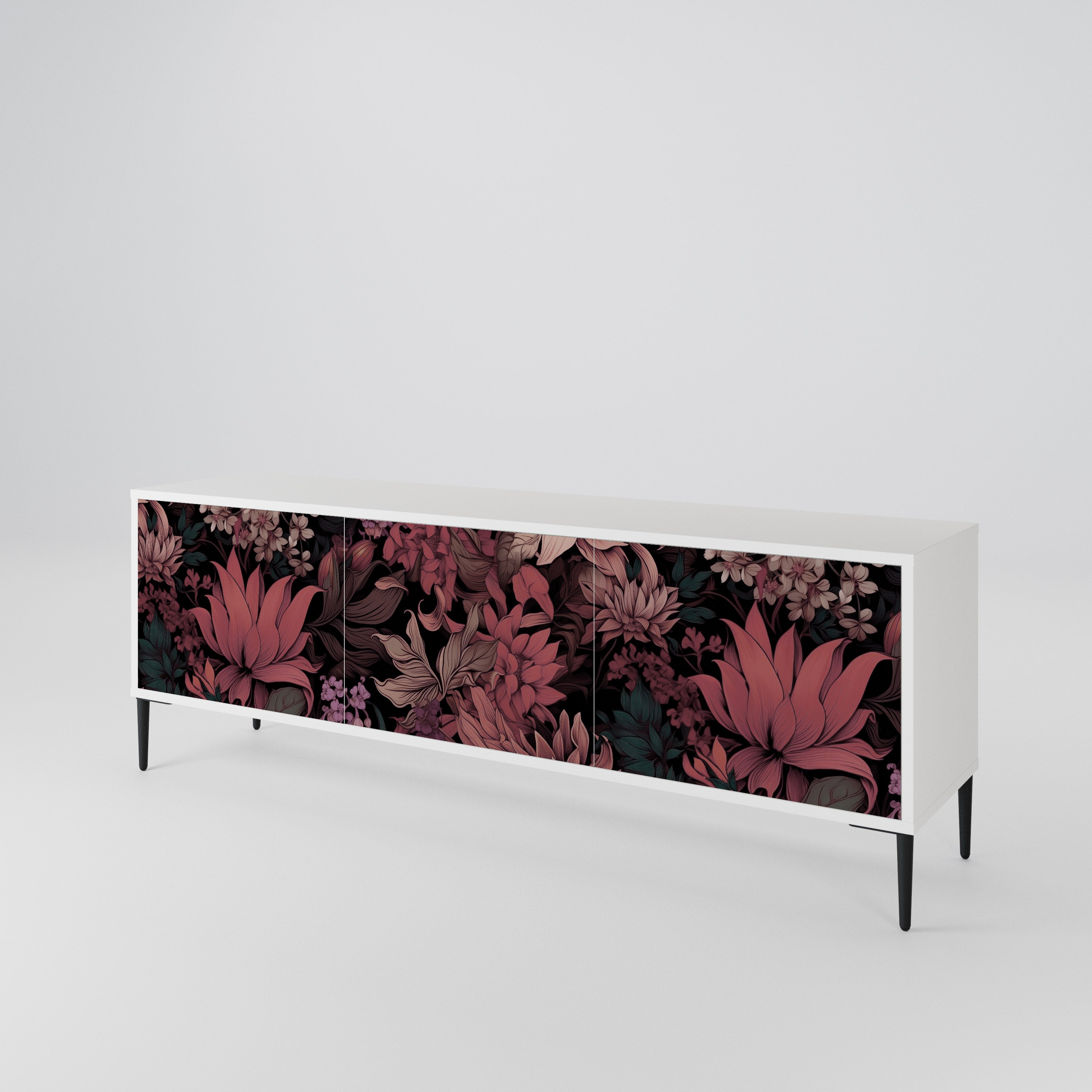 FLORAL WHISPER 3-Door TV Cabinet