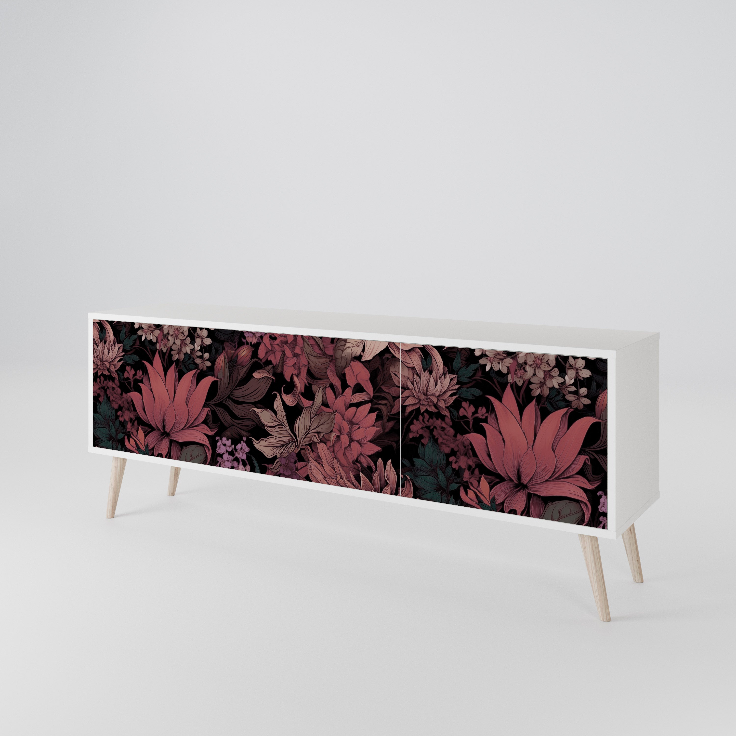 FLORAL WHISPER 3-Door TV Cabinet