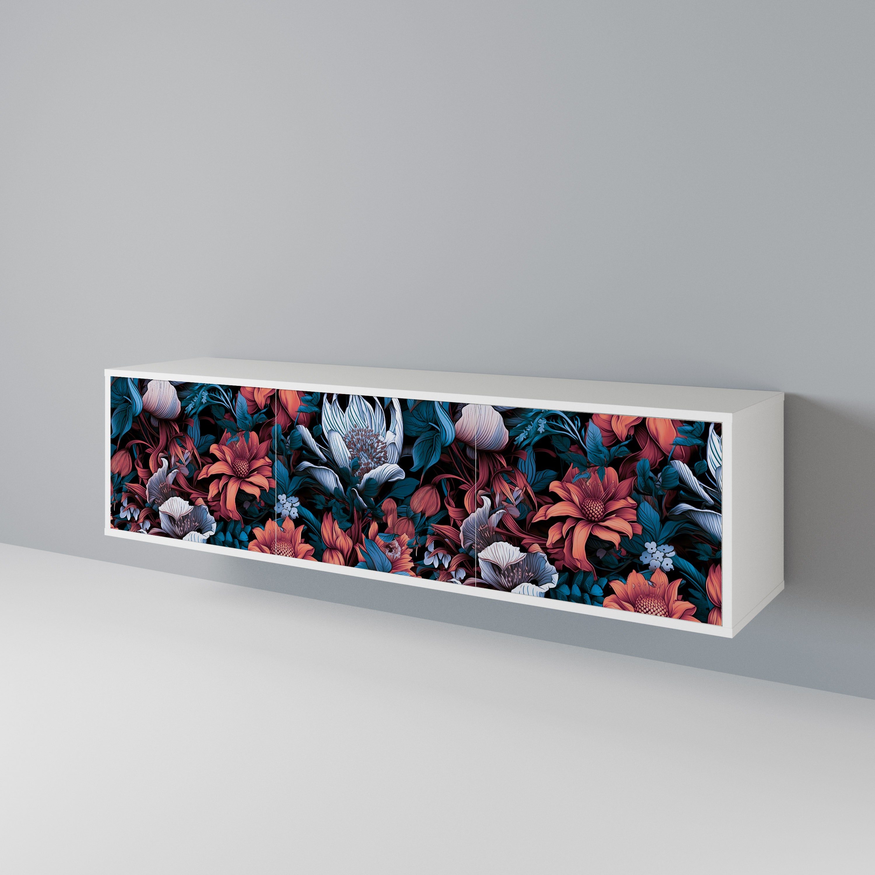 ETHEREAL BLOSSOMS 3-Door TV Cabinet