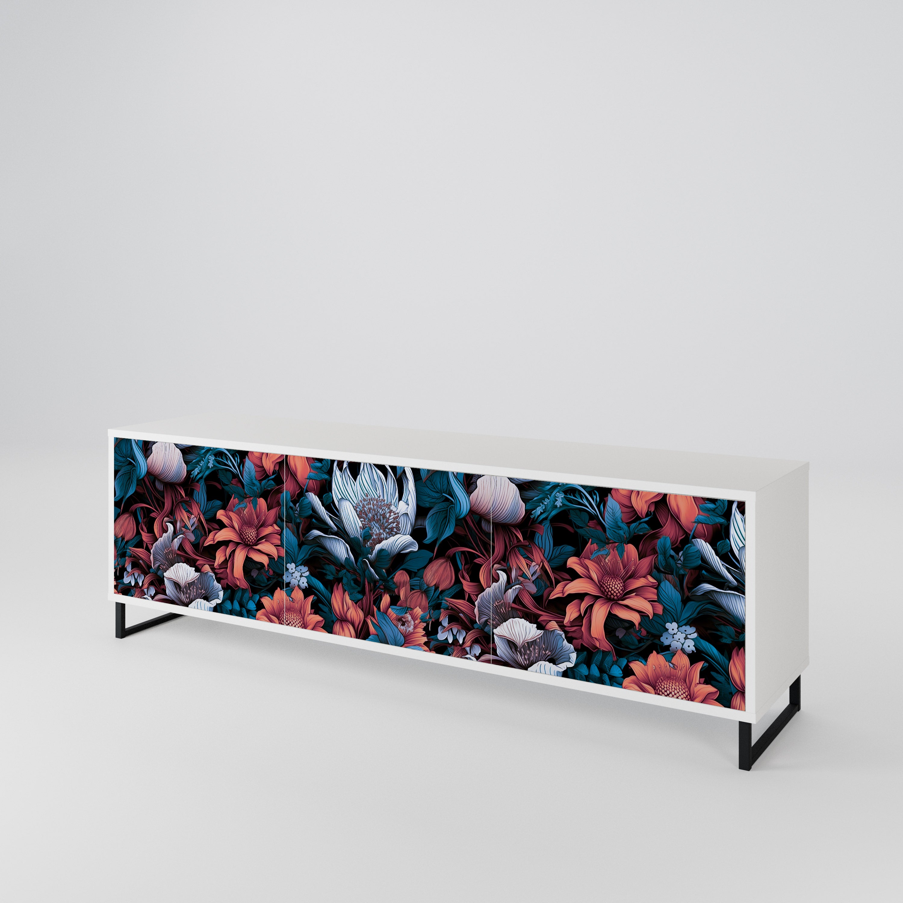 ETHEREAL BLOSSOMS 3-Door TV Cabinet