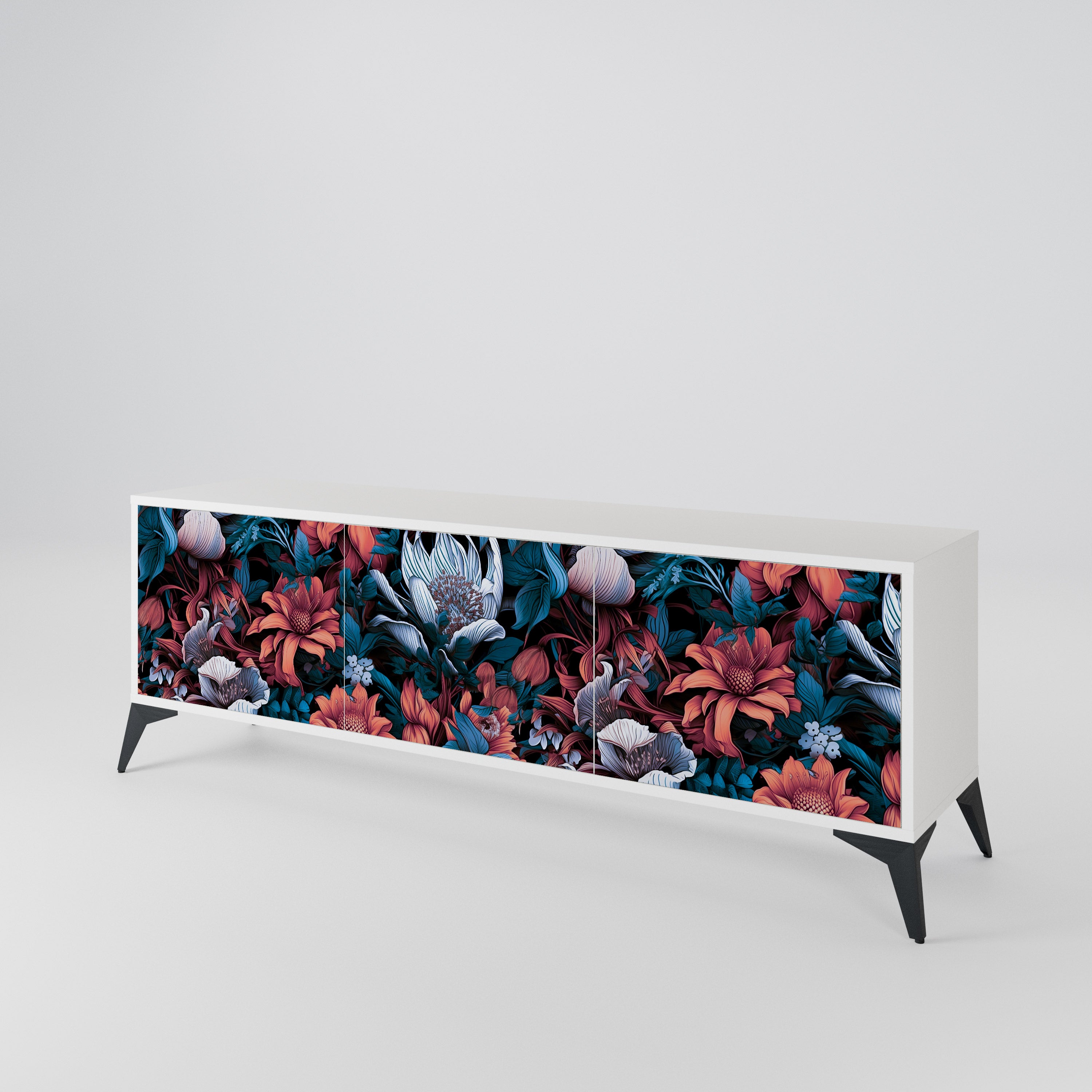 ETHEREAL BLOSSOMS 3-Door TV Cabinet
