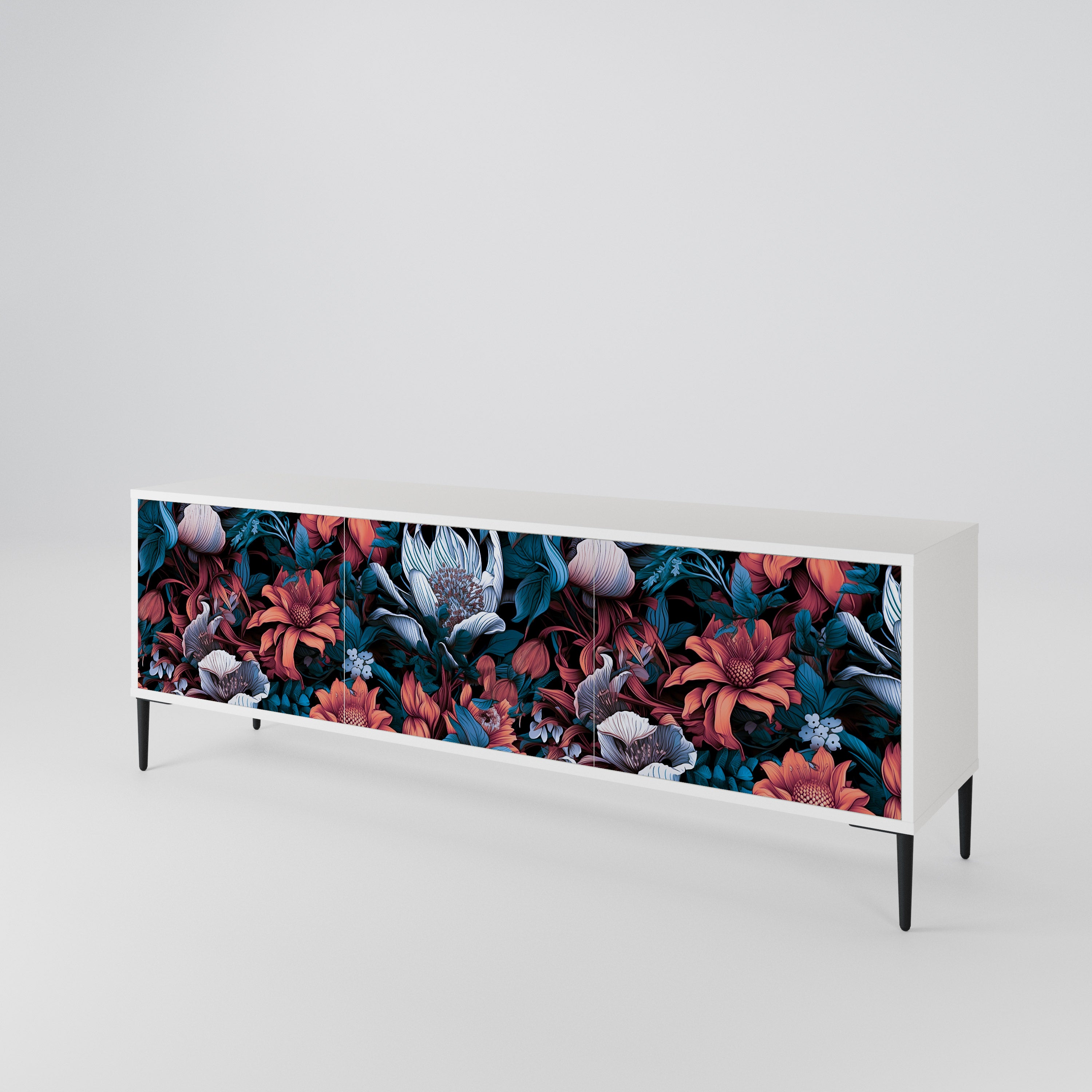 ETHEREAL BLOSSOMS 3-Door TV Cabinet