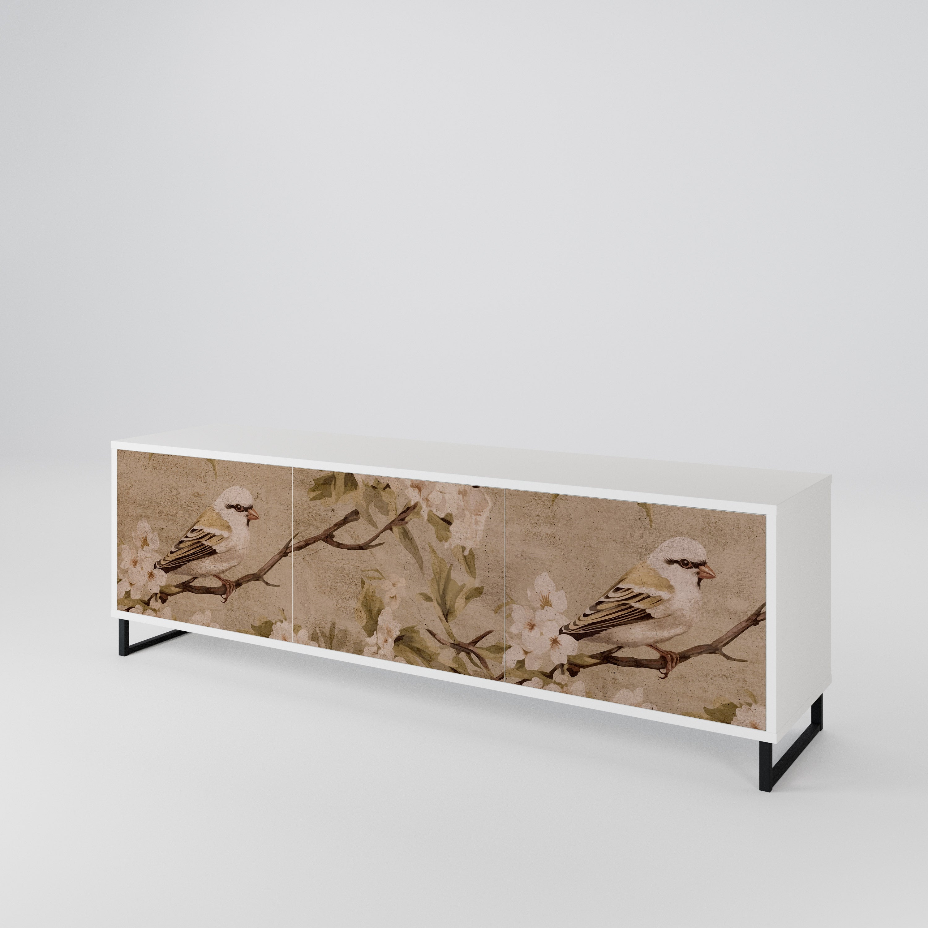PETAL DISTINGUISH 3-Door TV Cabinet