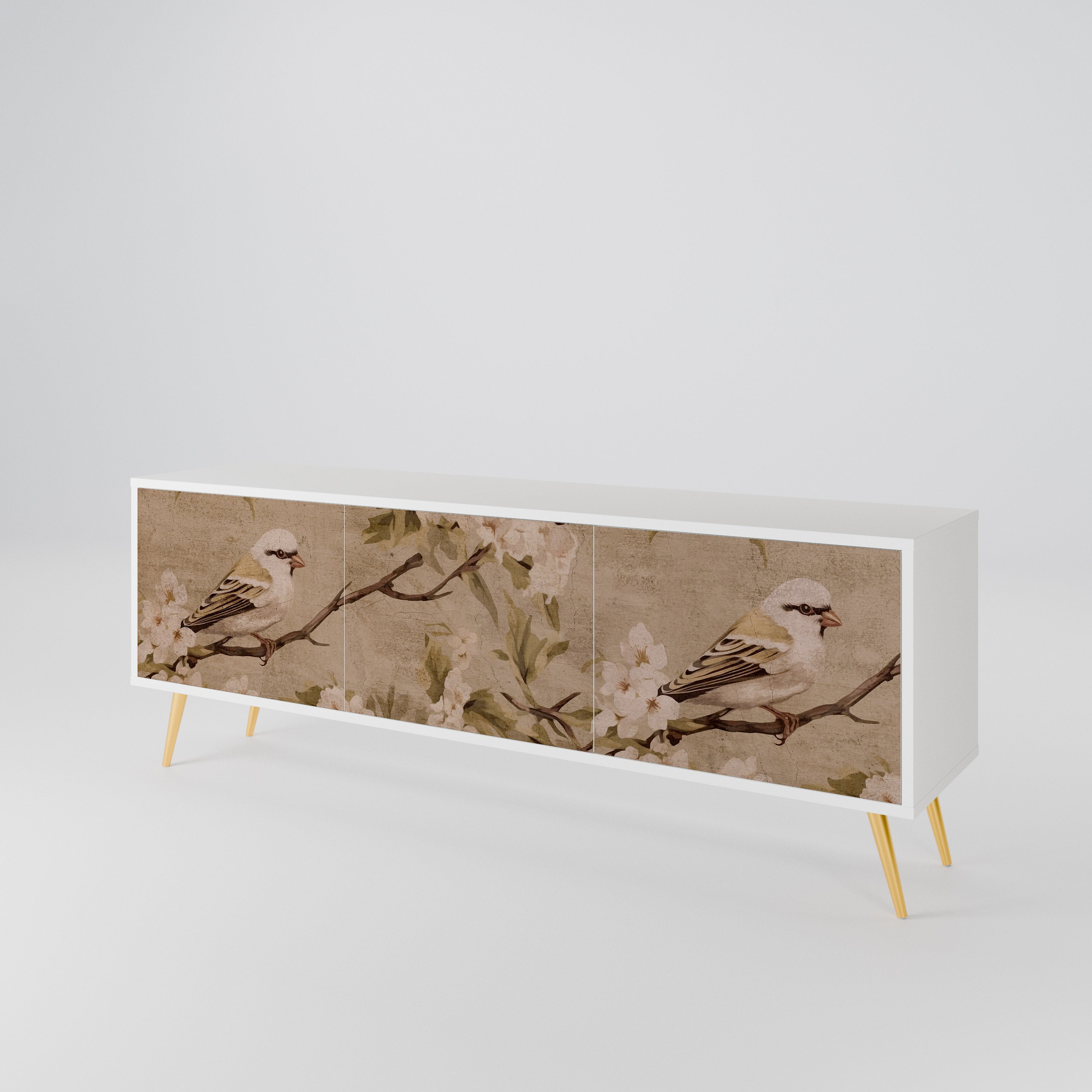 PETAL DISTINGUISH 3-Door TV Cabinet