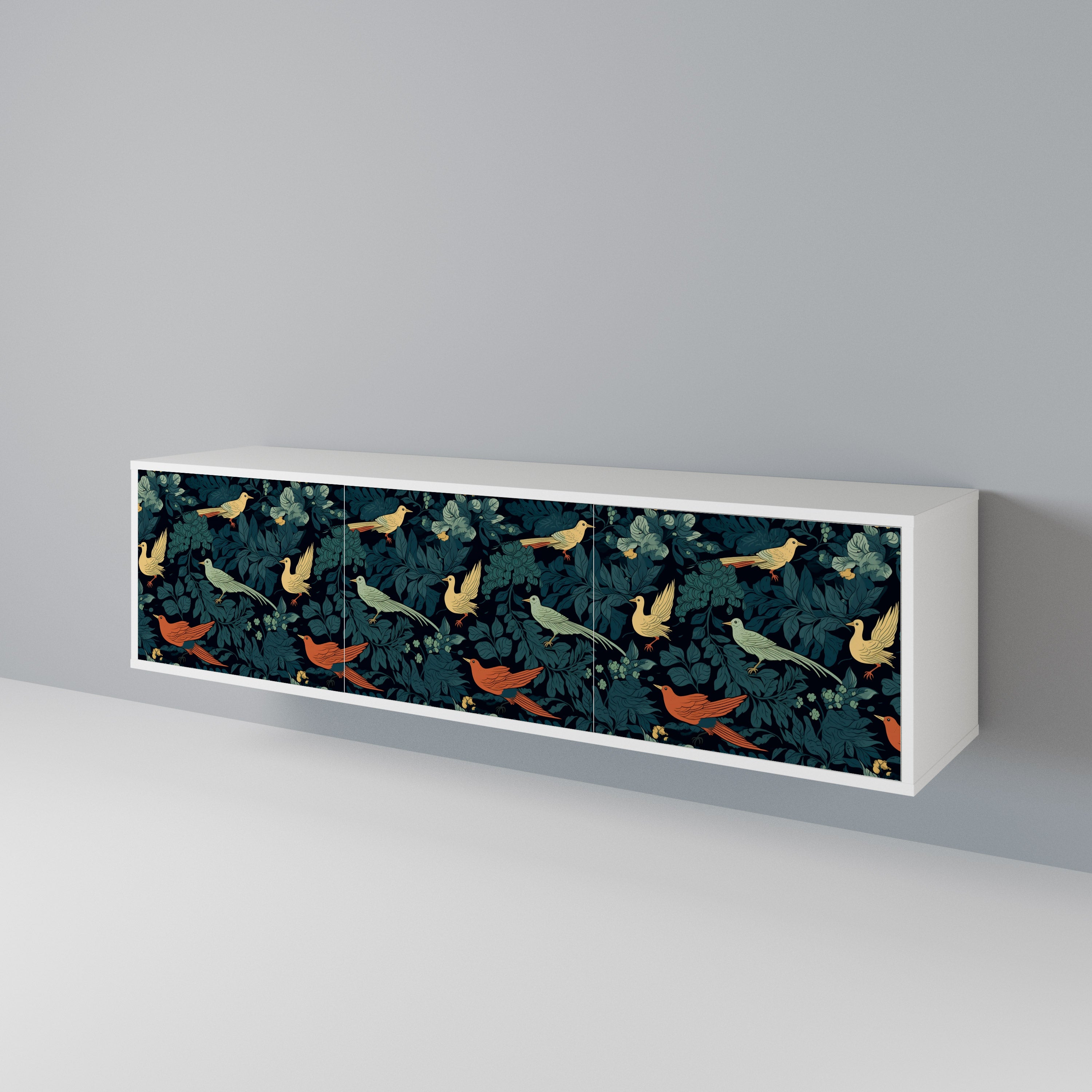 FOWL ORNAMENT 3-Door TV Cabinet