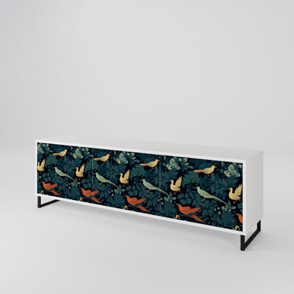 FOWL ORNAMENT 3-Door TV Cabinet