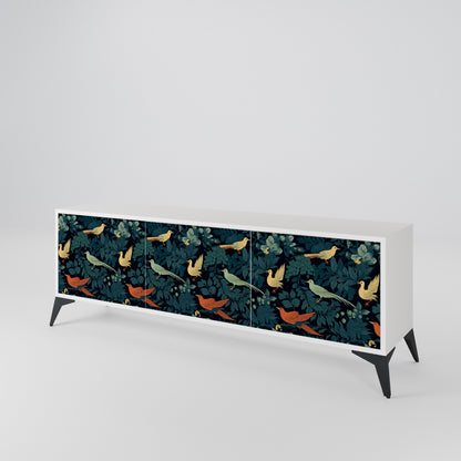FOWL ORNAMENT 3-Door TV Cabinet