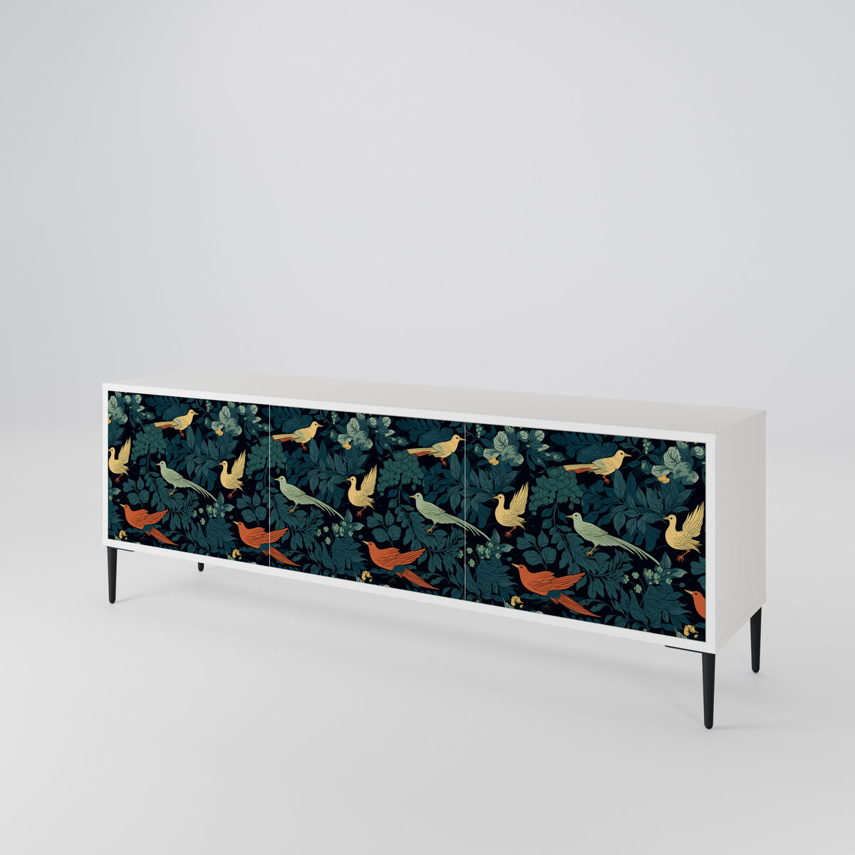 FOWL ORNAMENT 3-Door TV Cabinet