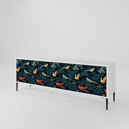 FOWL ORNAMENT 3-Door TV Cabinet