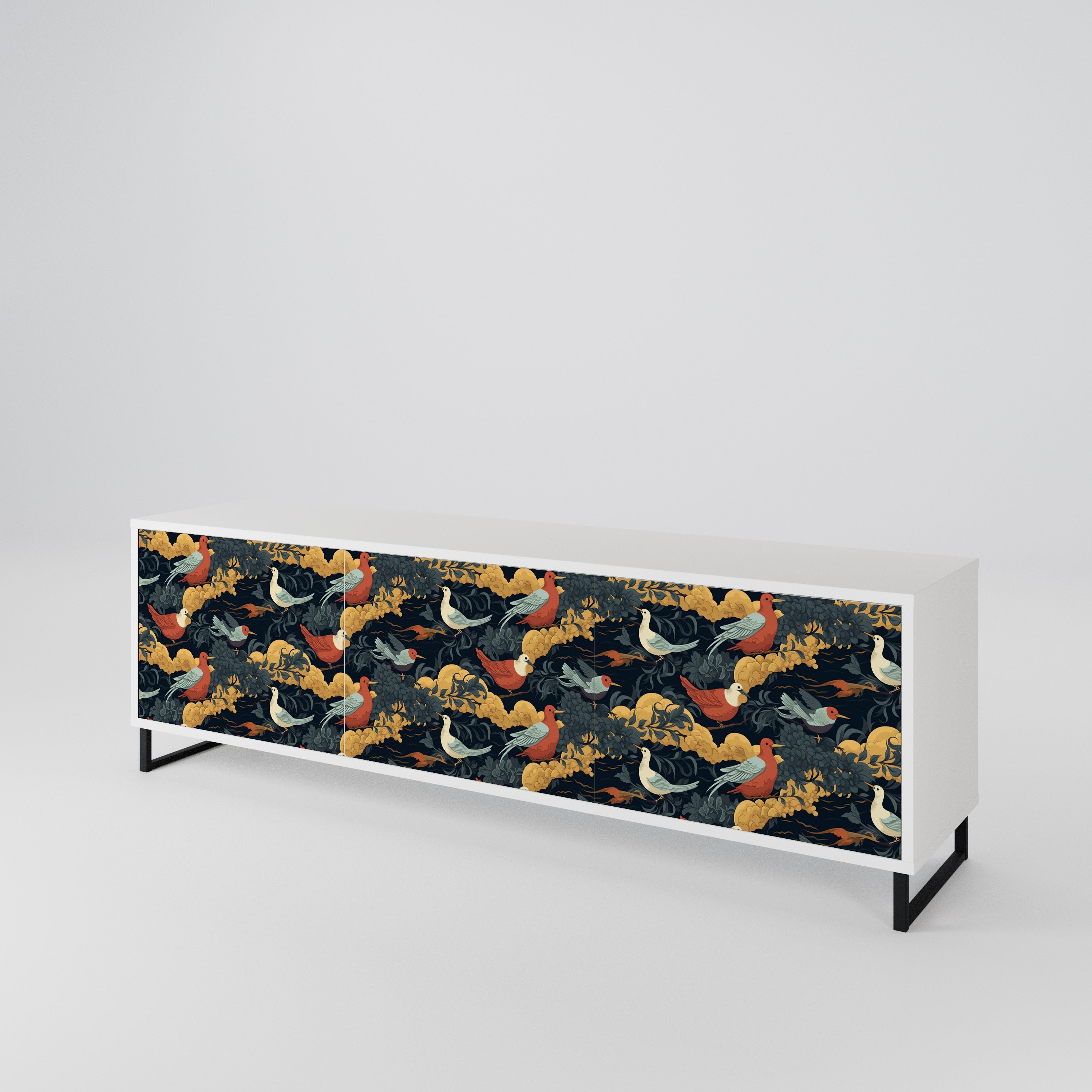 FOWLY DAZE 3-Door TV Cabinet