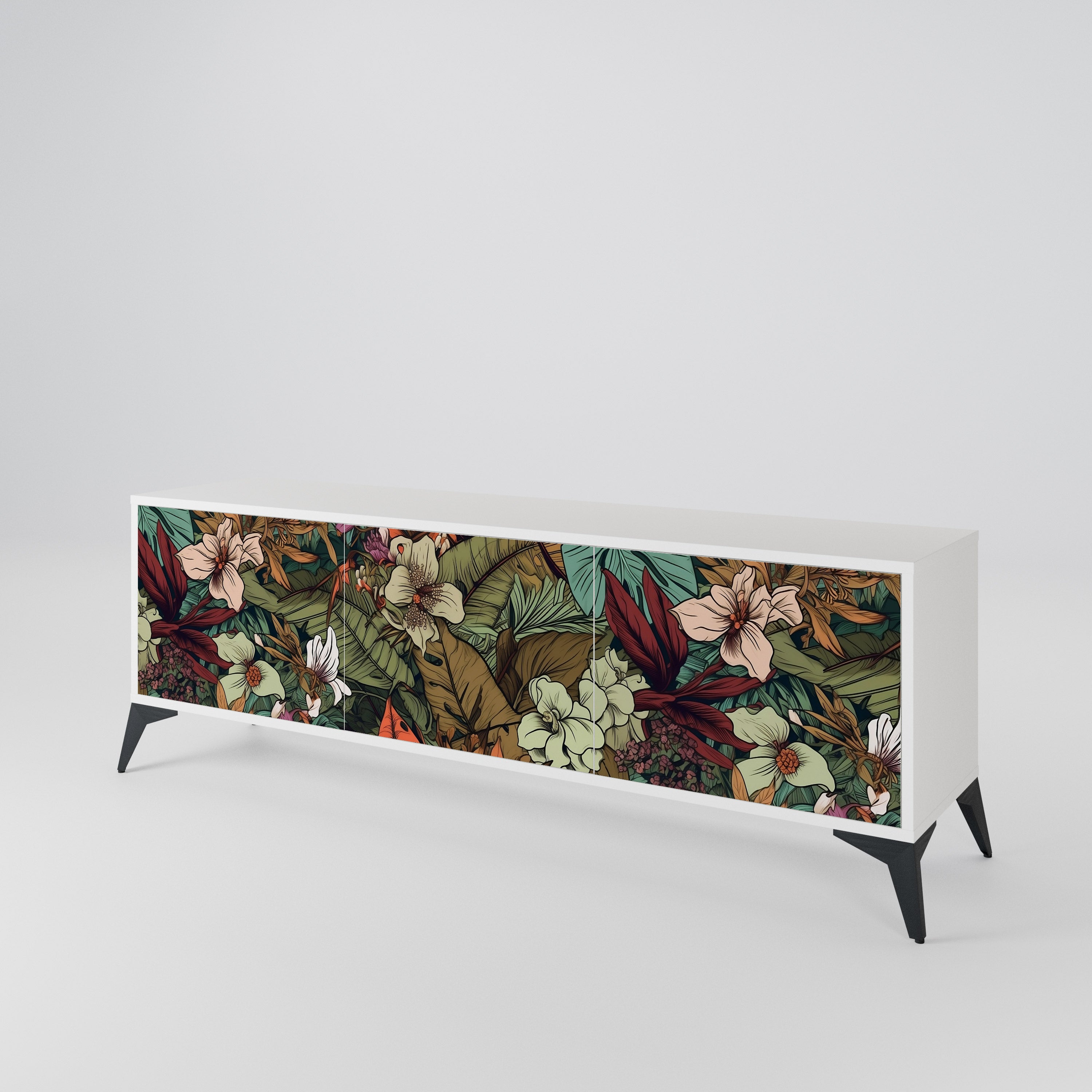 BOTANICAL EMERGENCE 3-Door TV Cabinet