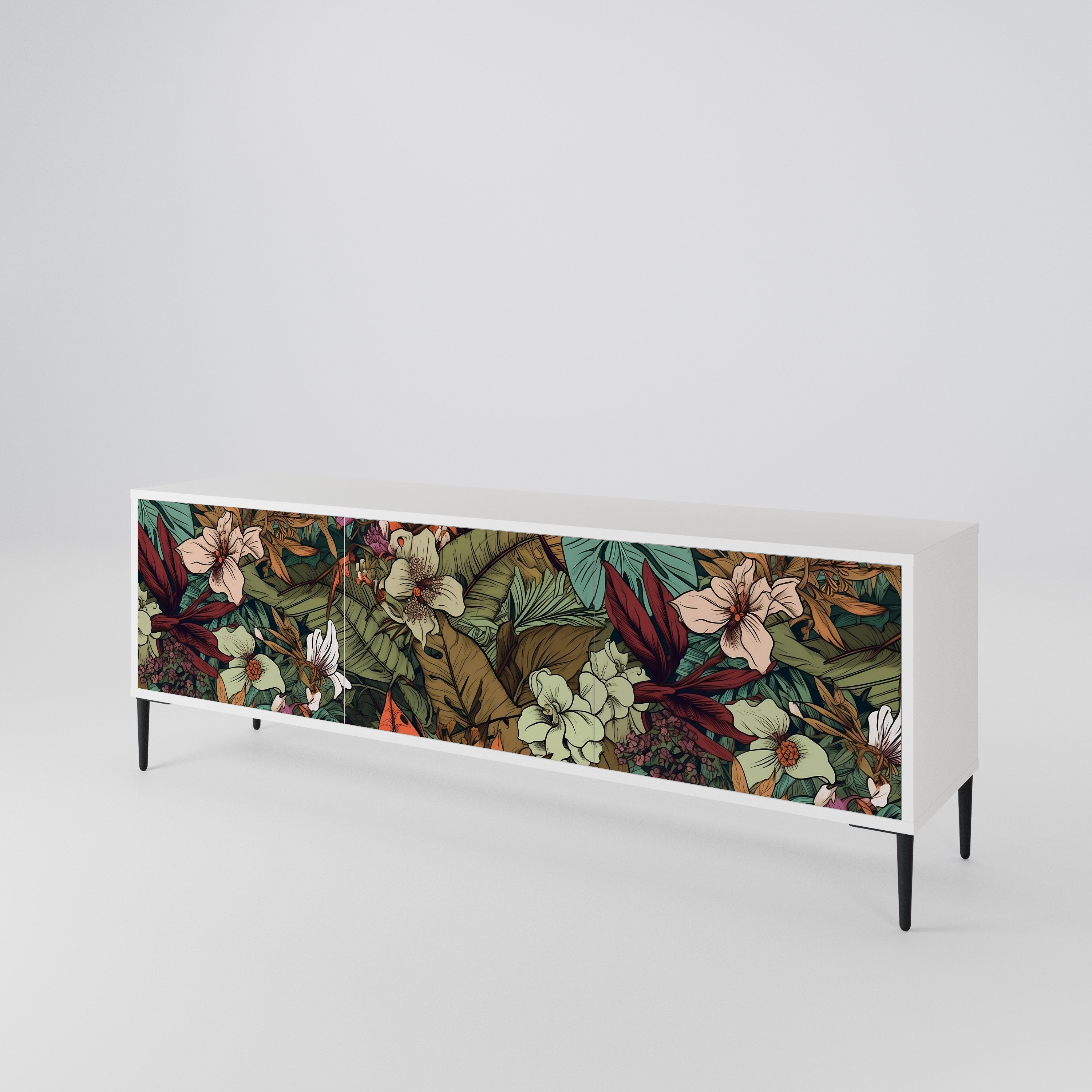 BOTANICAL EMERGENCE 3-Door TV Cabinet