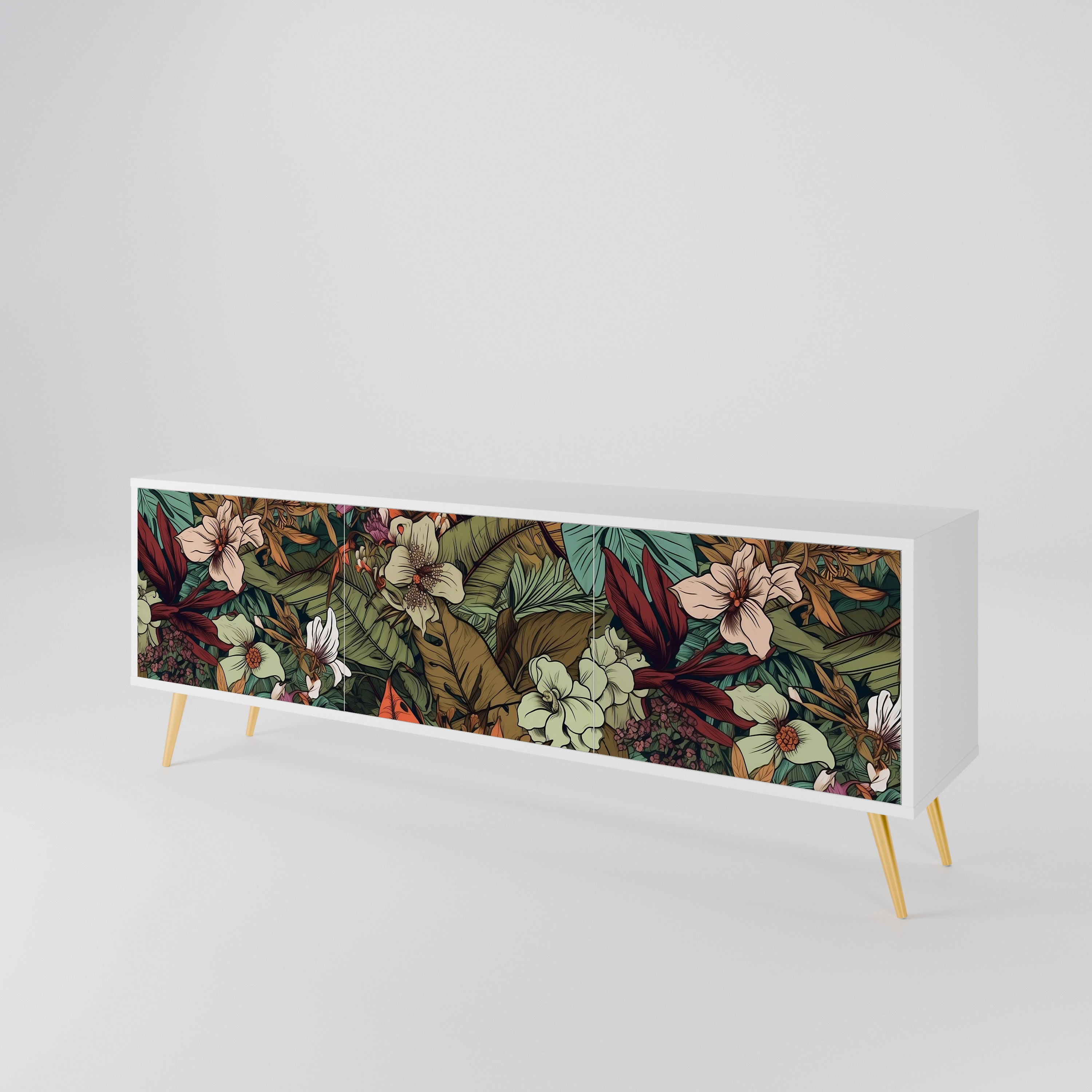 BOTANICAL EMERGENCE 3-Door TV Cabinet