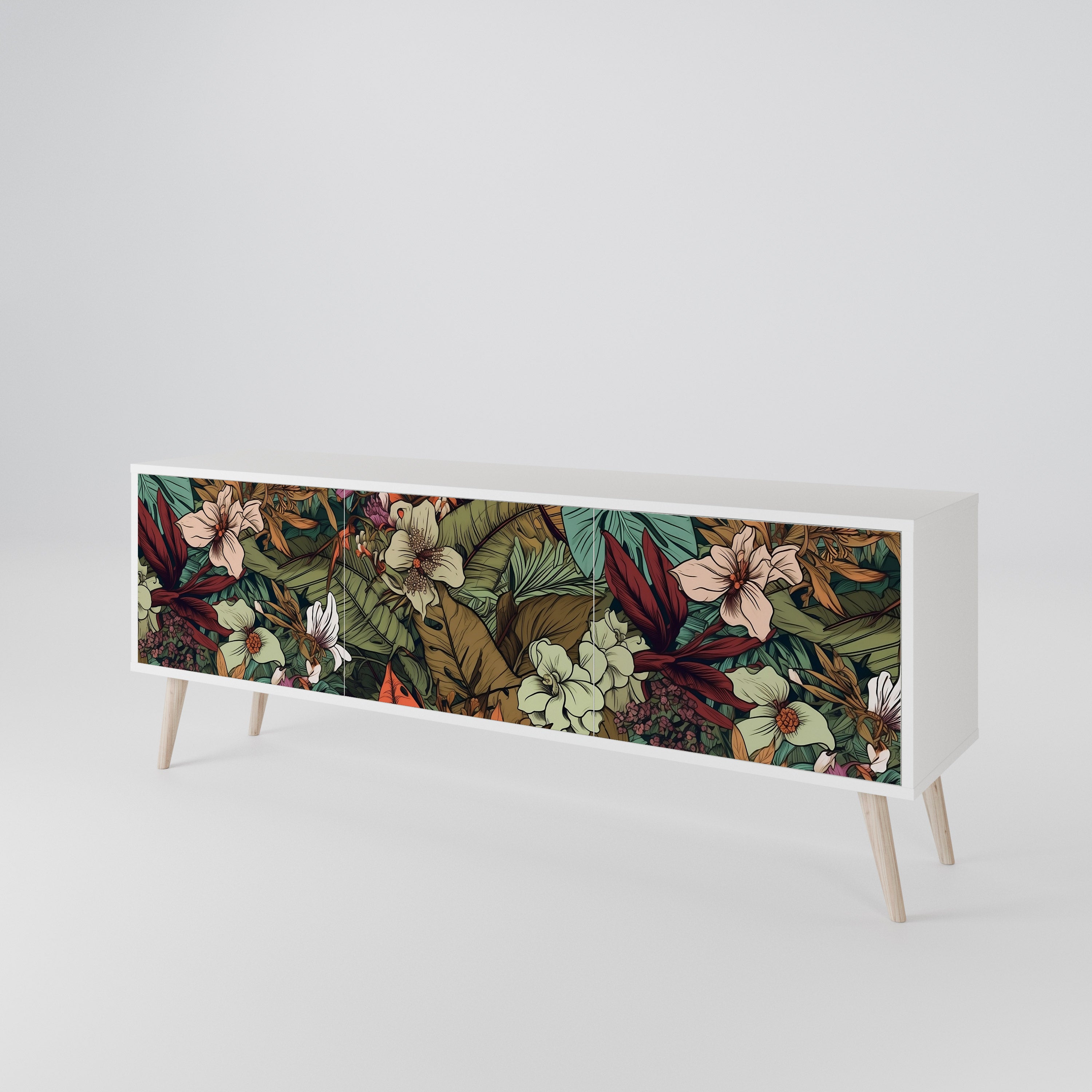 BOTANICAL EMERGENCE 3-Door TV Cabinet
