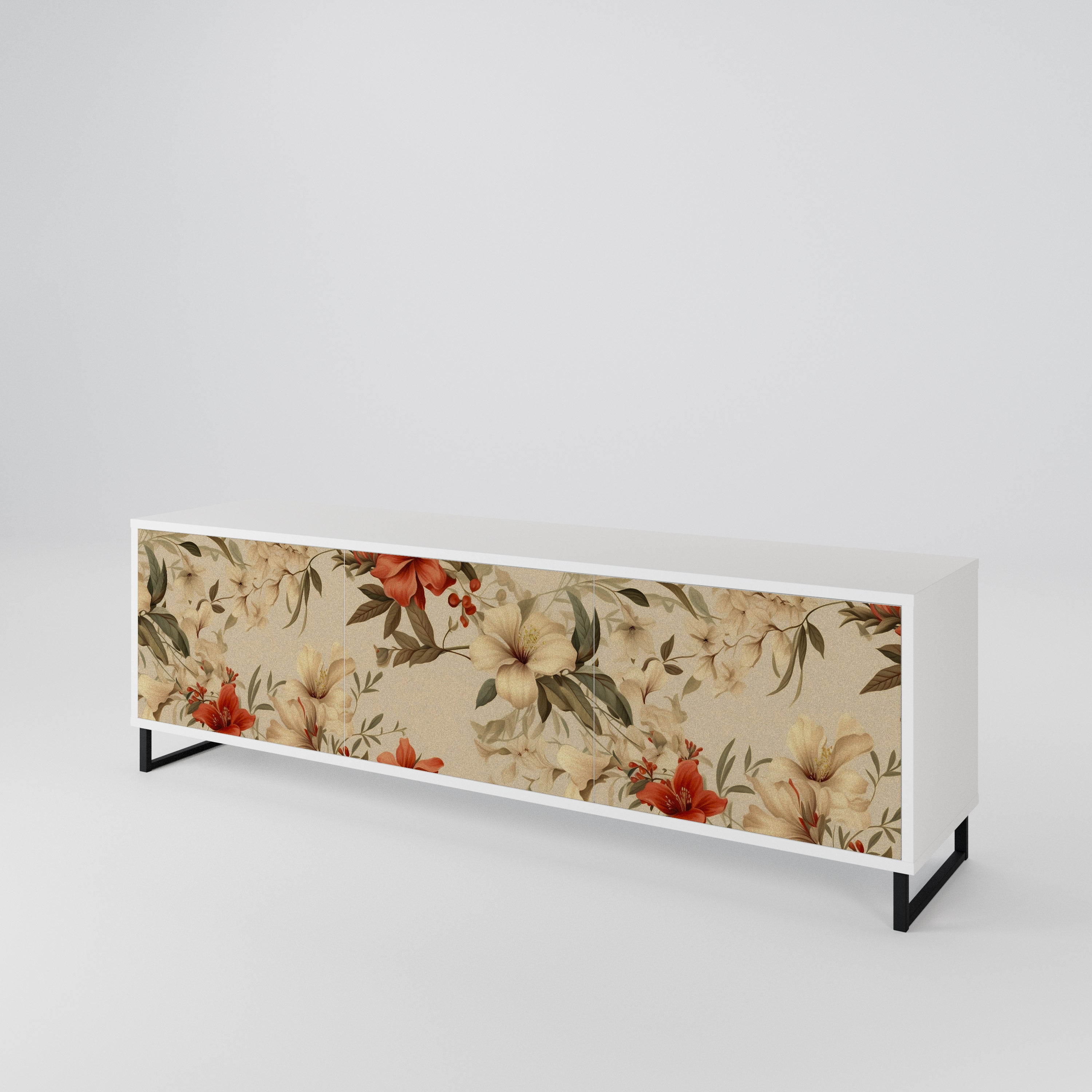 BLOOMING HARMONY 3-Door TV Cabinet