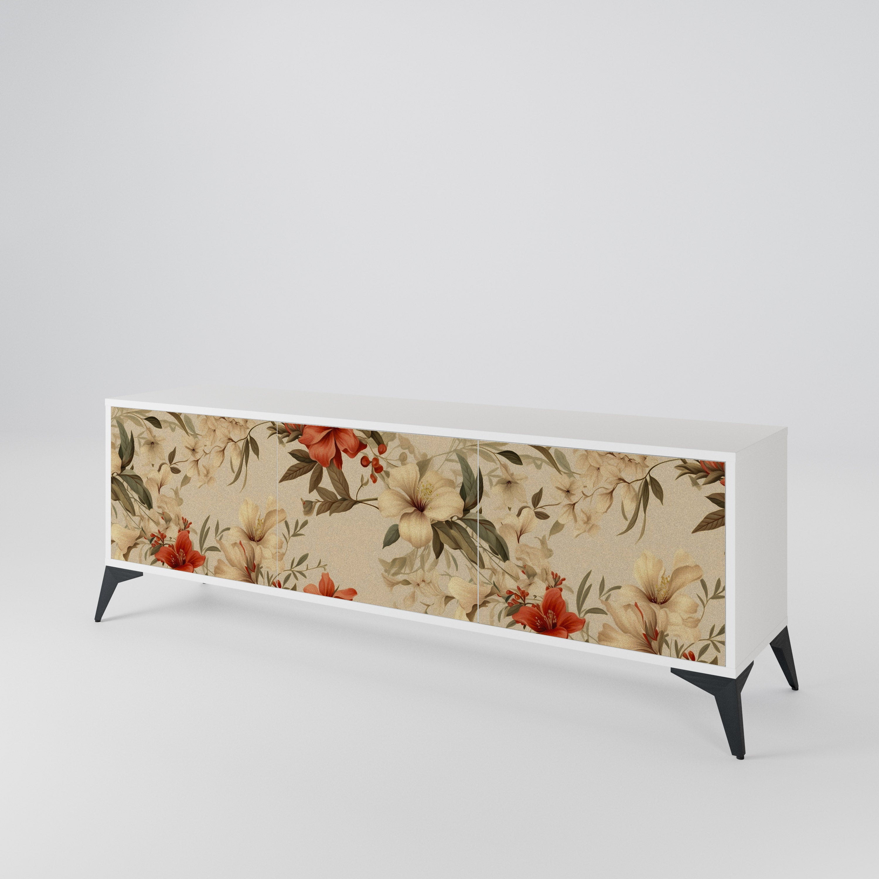 BLOOMING HARMONY 3-Door TV Cabinet