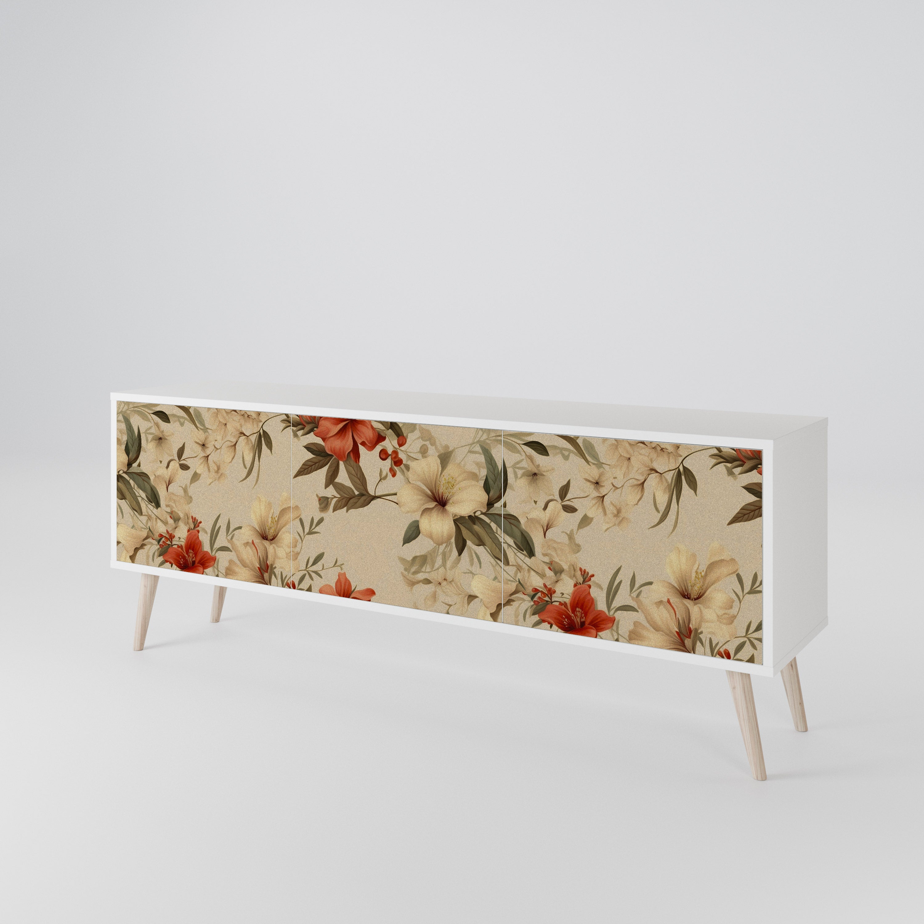 BLOOMING HARMONY 3-Door TV Cabinet