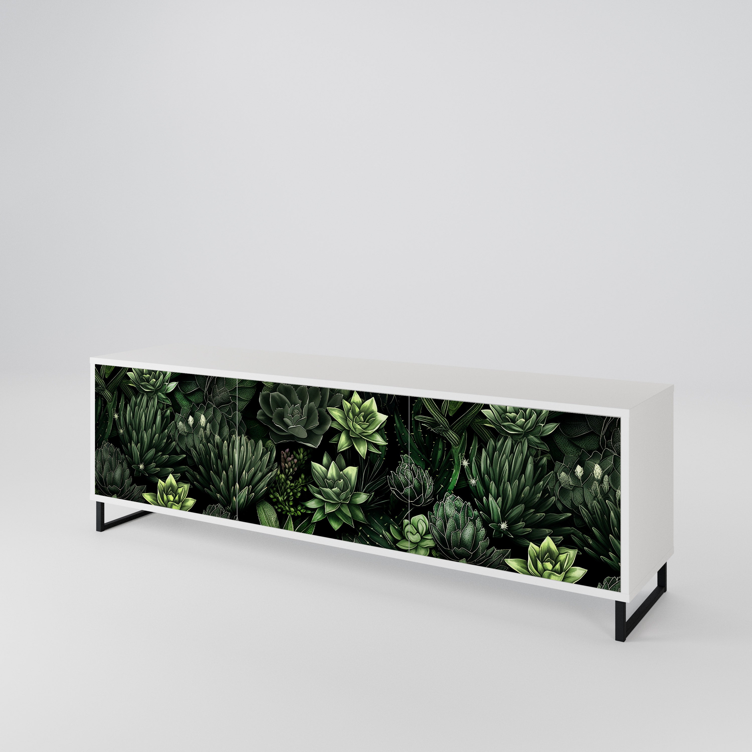 SUCCULENT JUNGLE 3-Door TV Cabinet