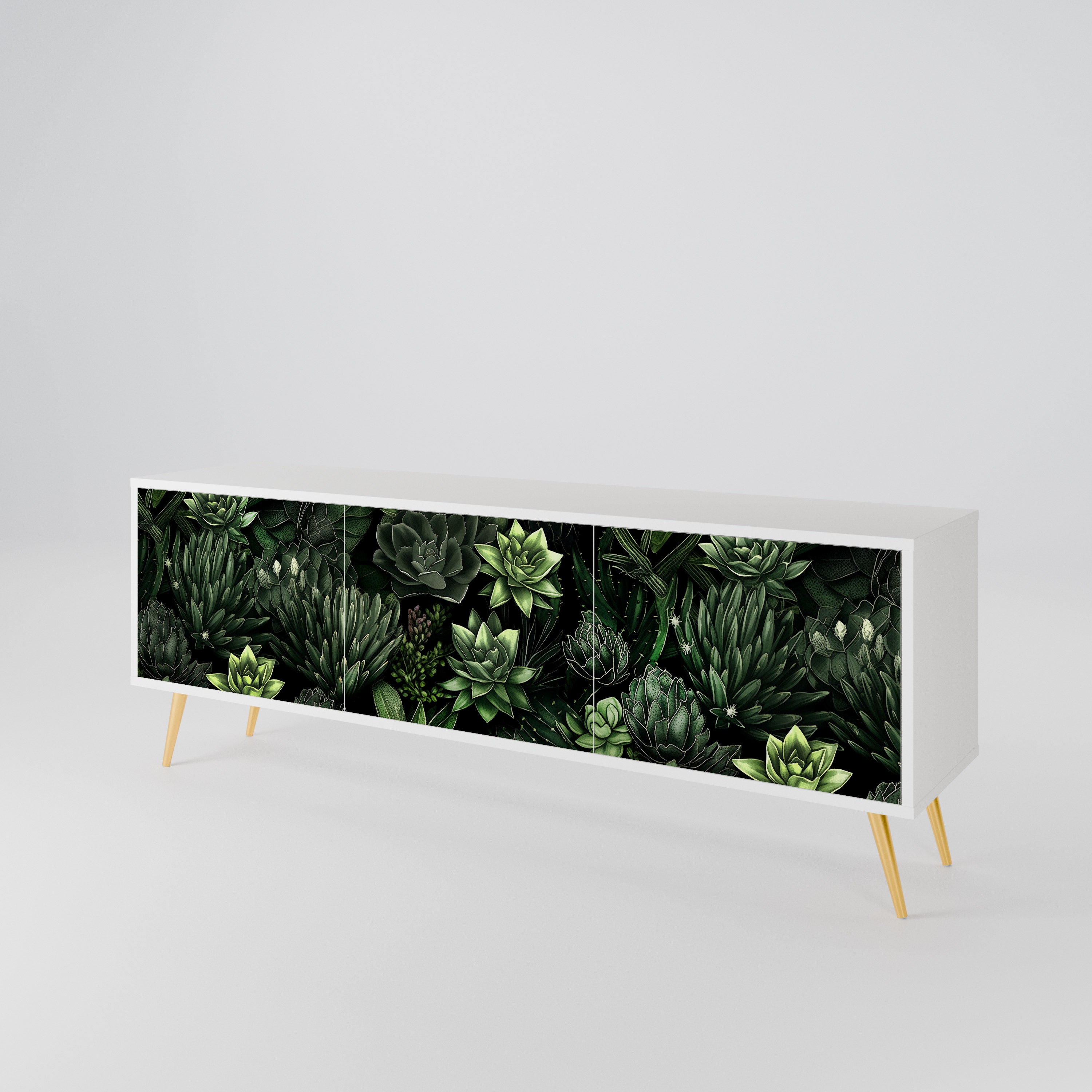 SUCCULENT JUNGLE 3-Door TV Cabinet