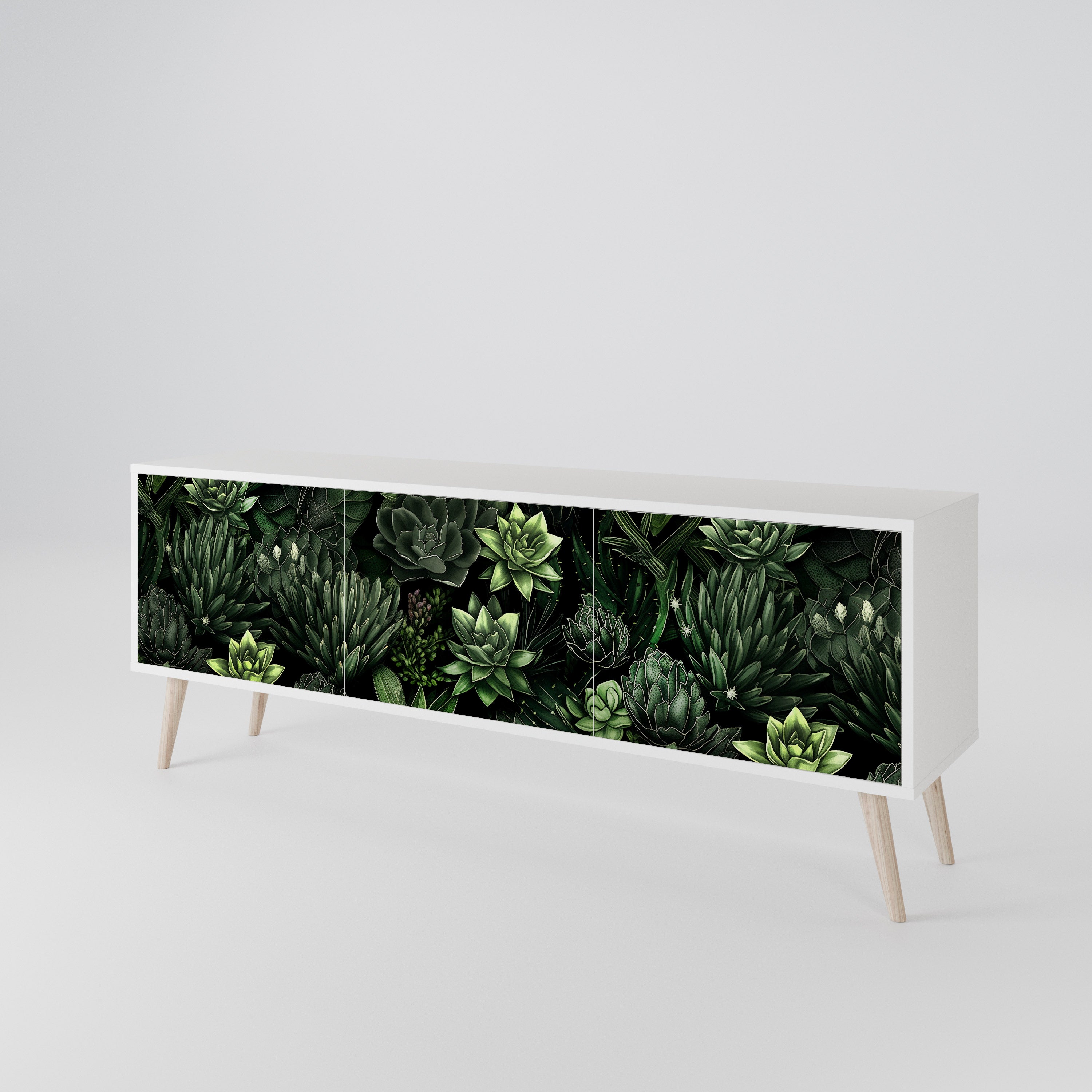 SUCCULENT JUNGLE 3-Door TV Cabinet