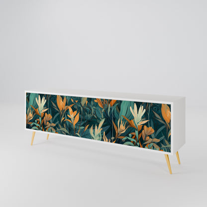 FLORAL SERENITY 3-Door TV Cabinet