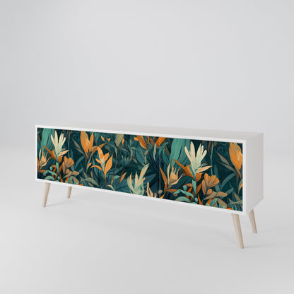 FLORAL SERENITY 3-Door TV Cabinet