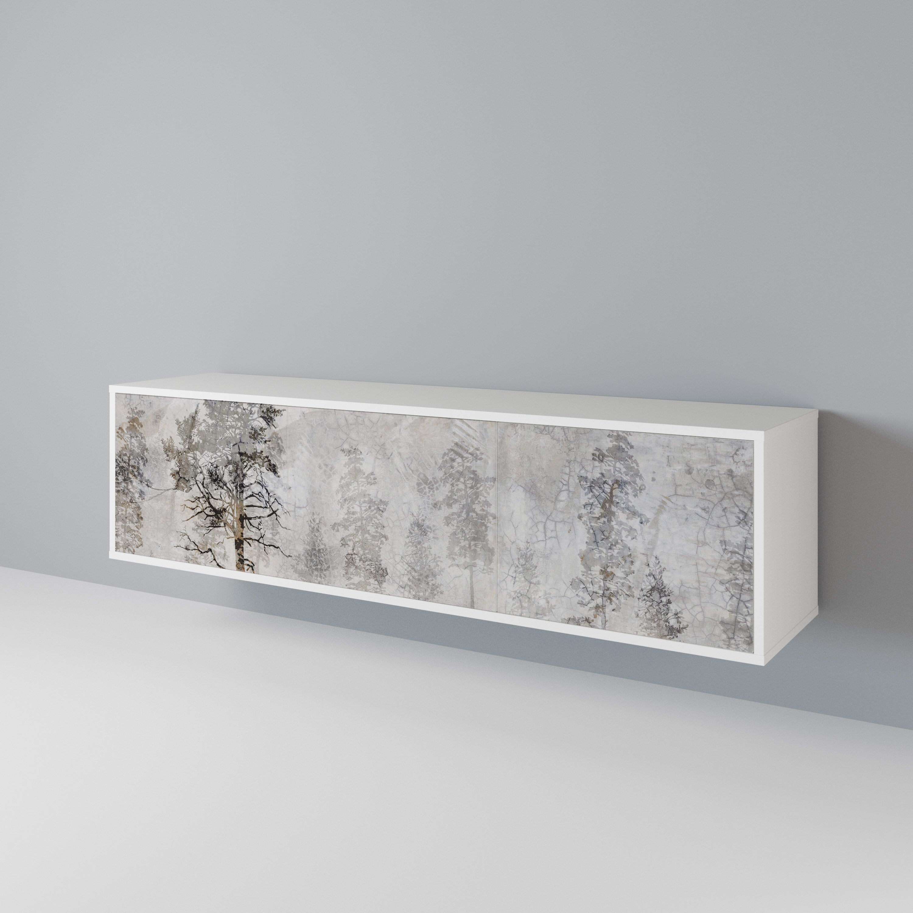 FADE IN THE TREES 3-Door TV Cabinet