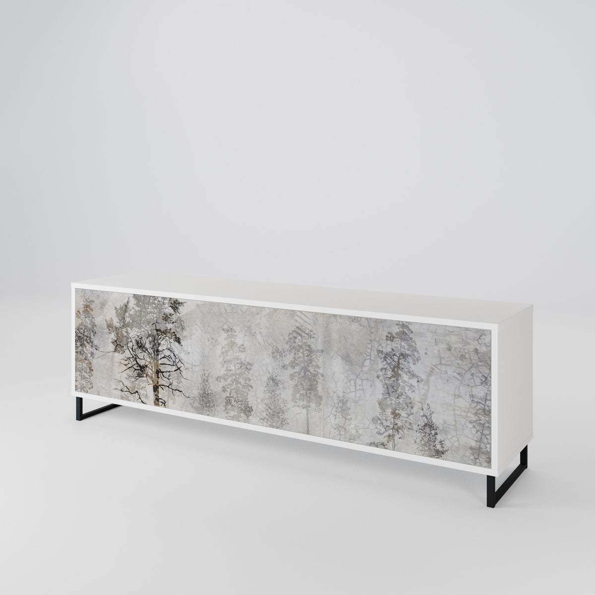 FADE IN THE TREES 3-Door TV Cabinet