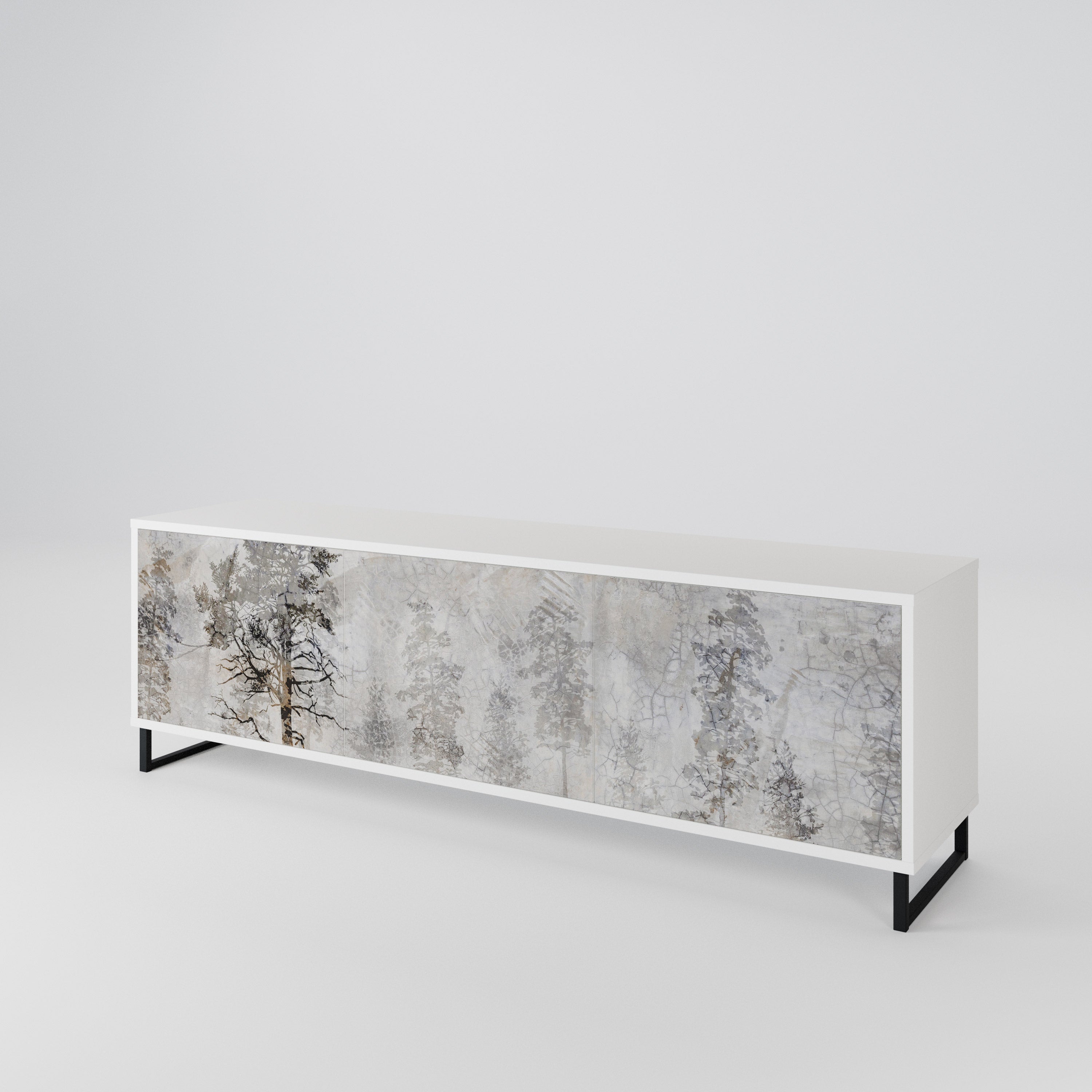 FADE IN THE TREES 3-Door TV Cabinet