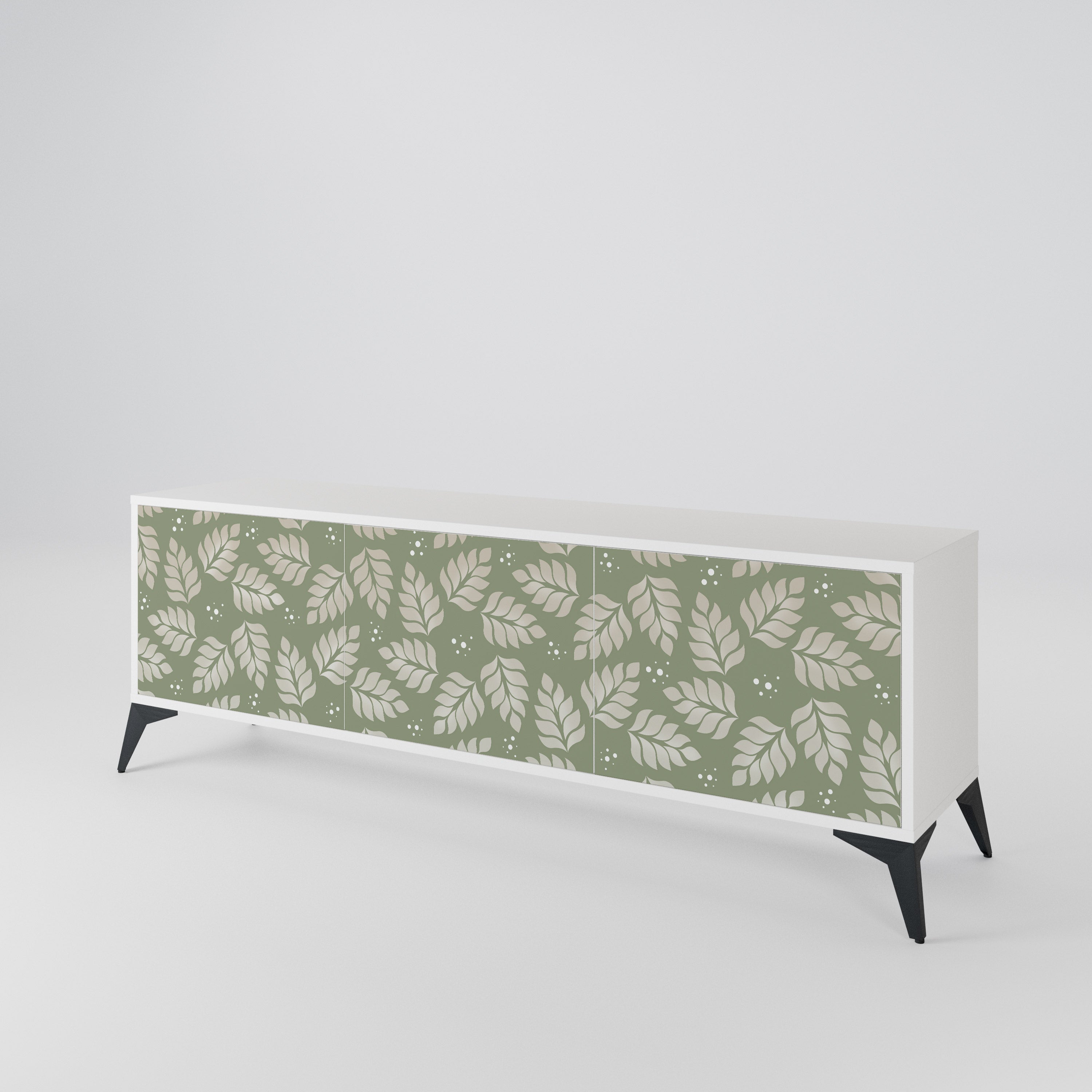 LEAVES ON GREEN 3-Door TV Cabinet