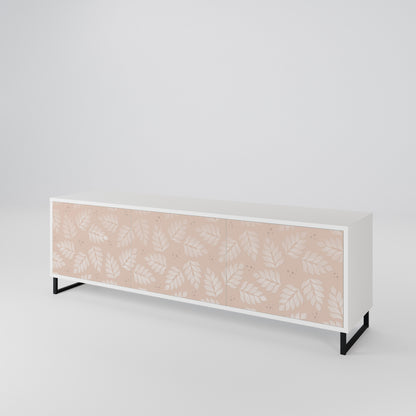 LEAVES ON BEIGE 3-Door TV Cabinet