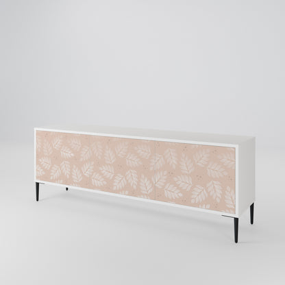 LEAVES ON BEIGE 3-Door TV Cabinet
