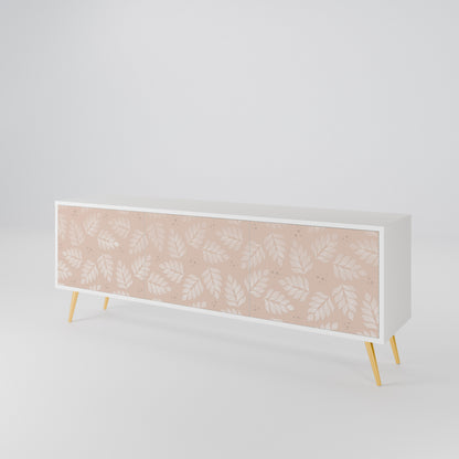 LEAVES ON BEIGE 3-Door TV Cabinet