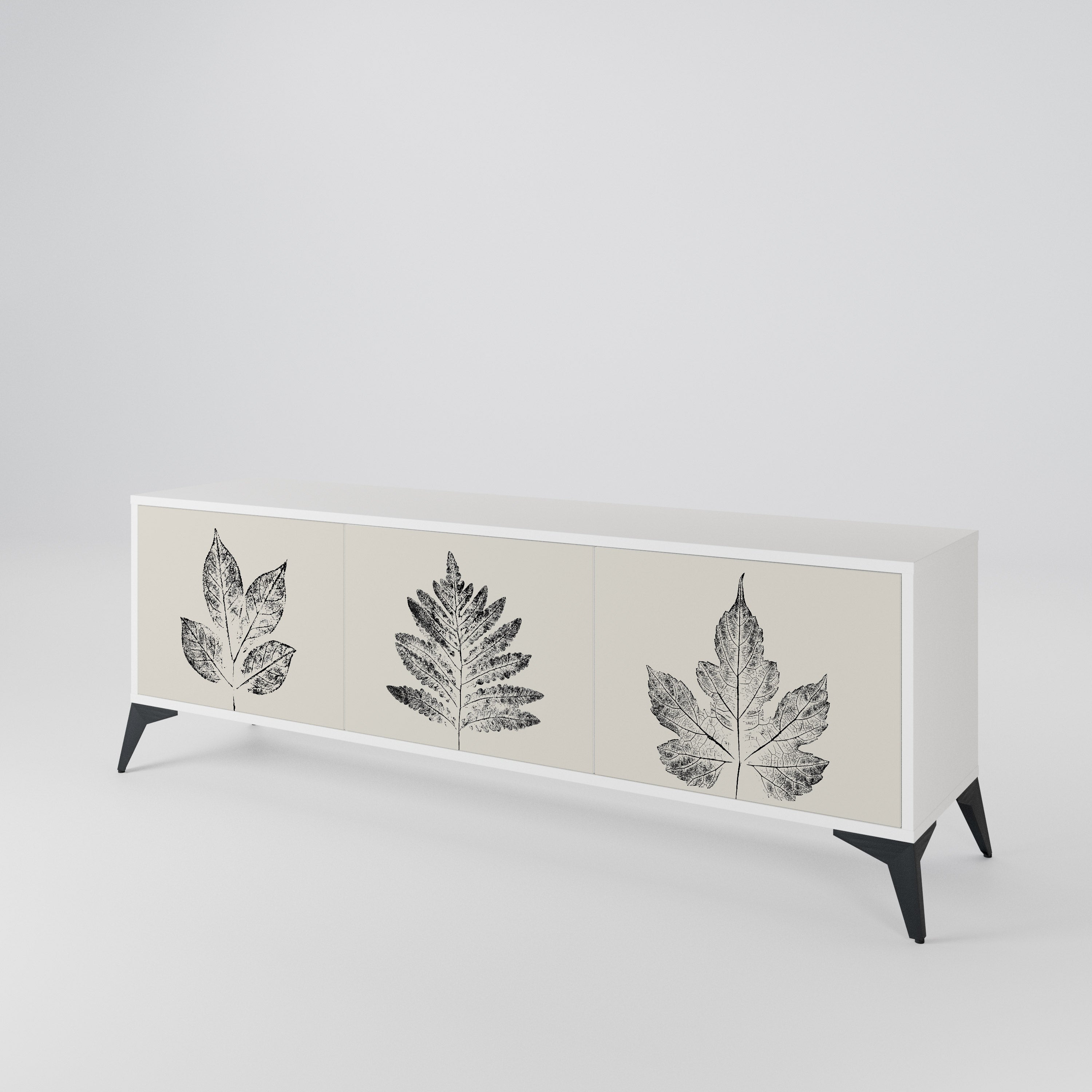 LEAFY STAMPS 3-Door TV Cabinet