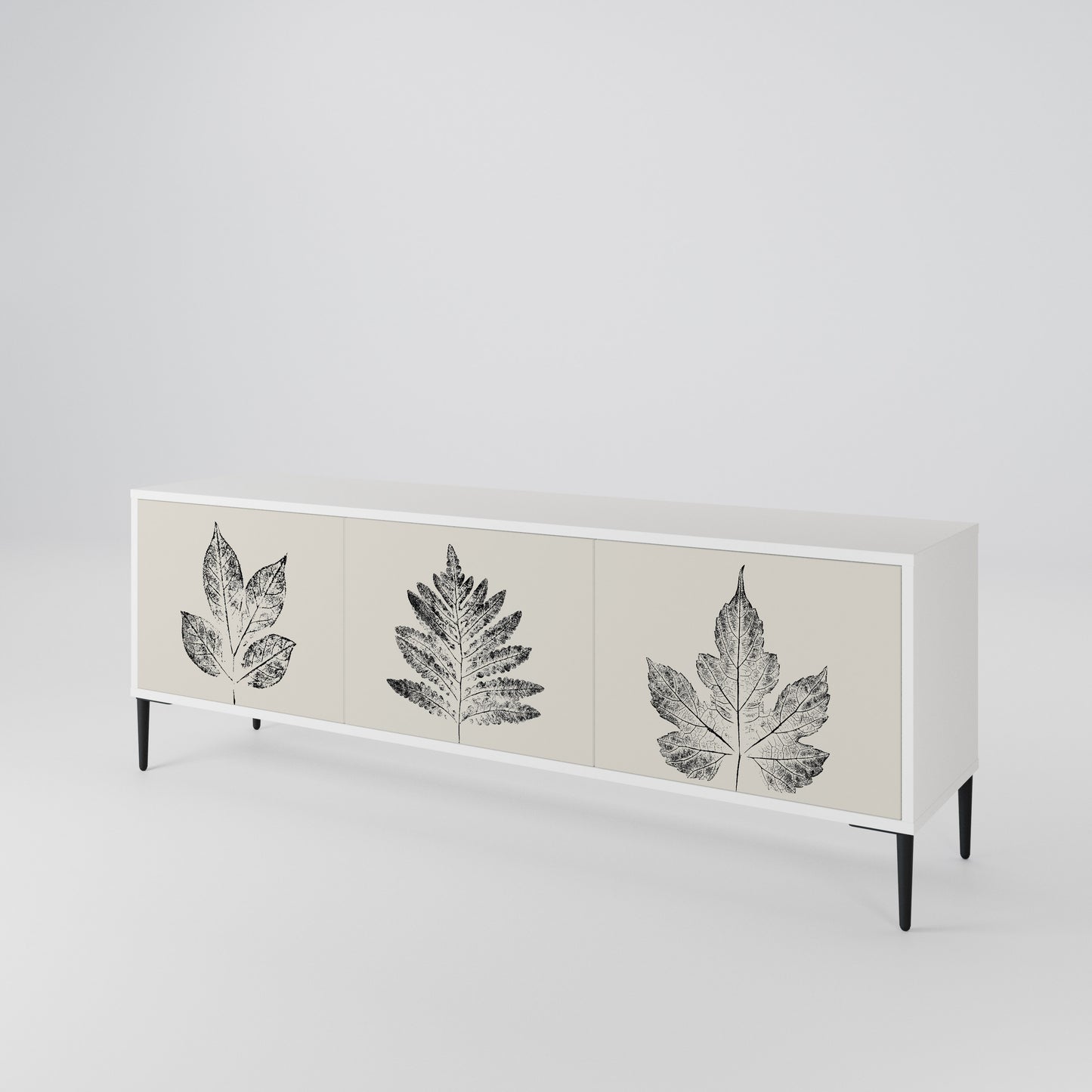 LEAFY STAMPS 3-Door TV Cabinet