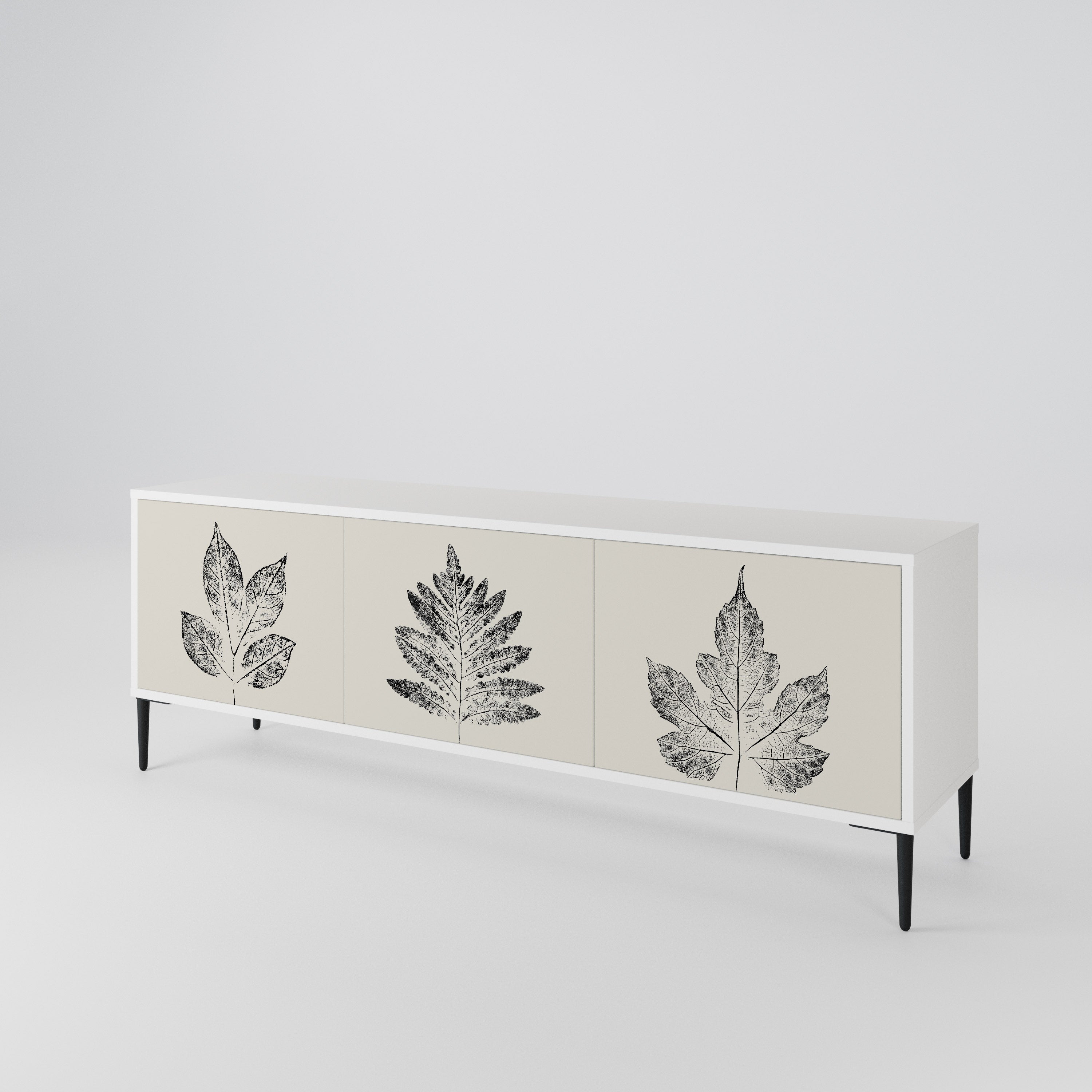 LEAFY STAMPS 3-Door TV Cabinet