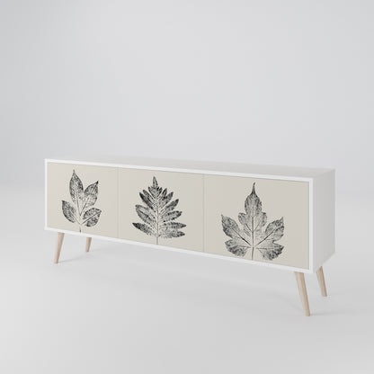 LEAFY STAMPS 3-Door TV Cabinet