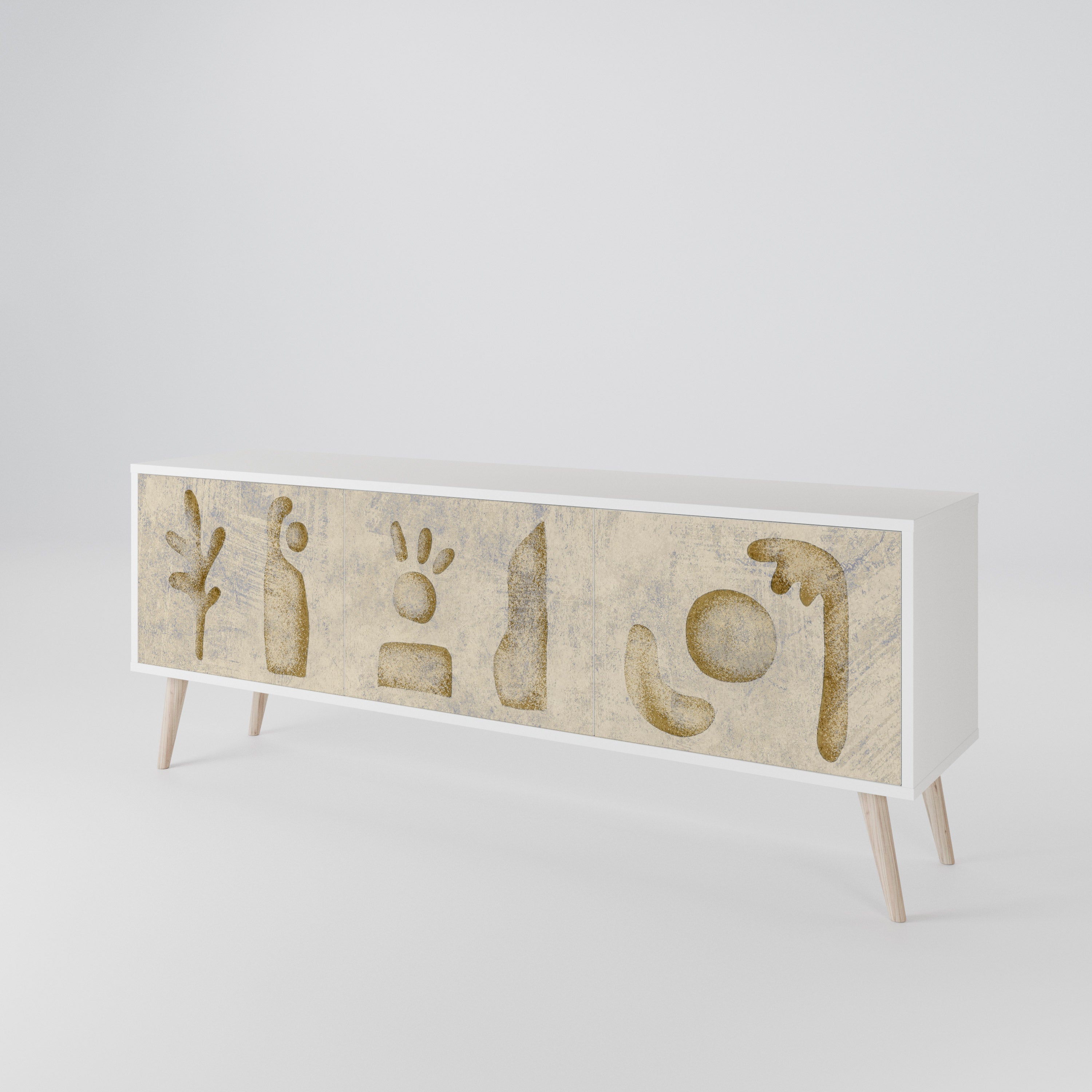 SAND SCULPTURES 3-Door TV Cabinet