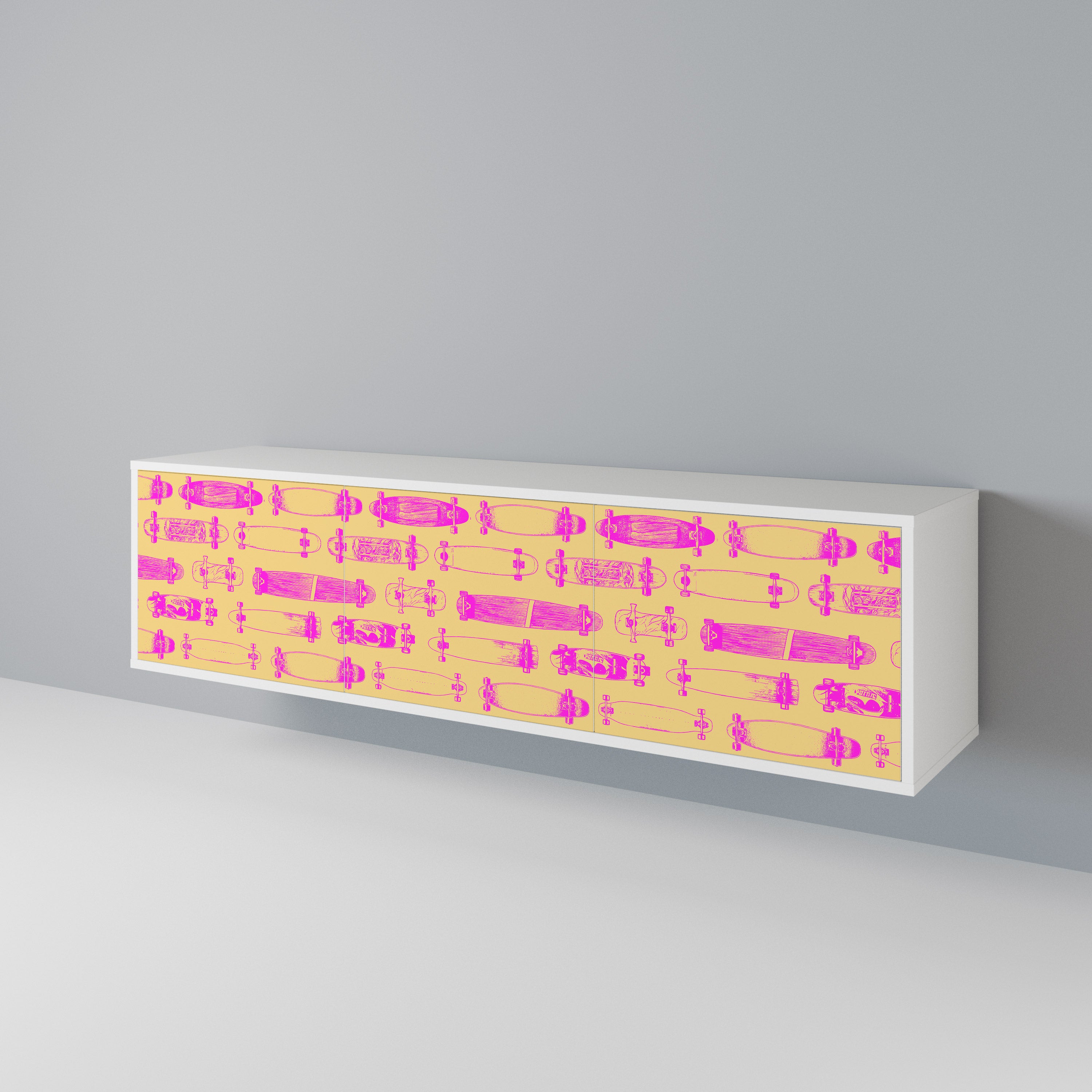 SKATEBOARD ARTISTRY 3-Door TV Cabinet