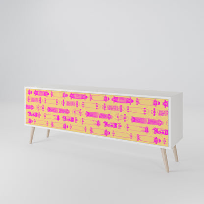SKATEBOARD ARTISTRY 3-Door TV Cabinet