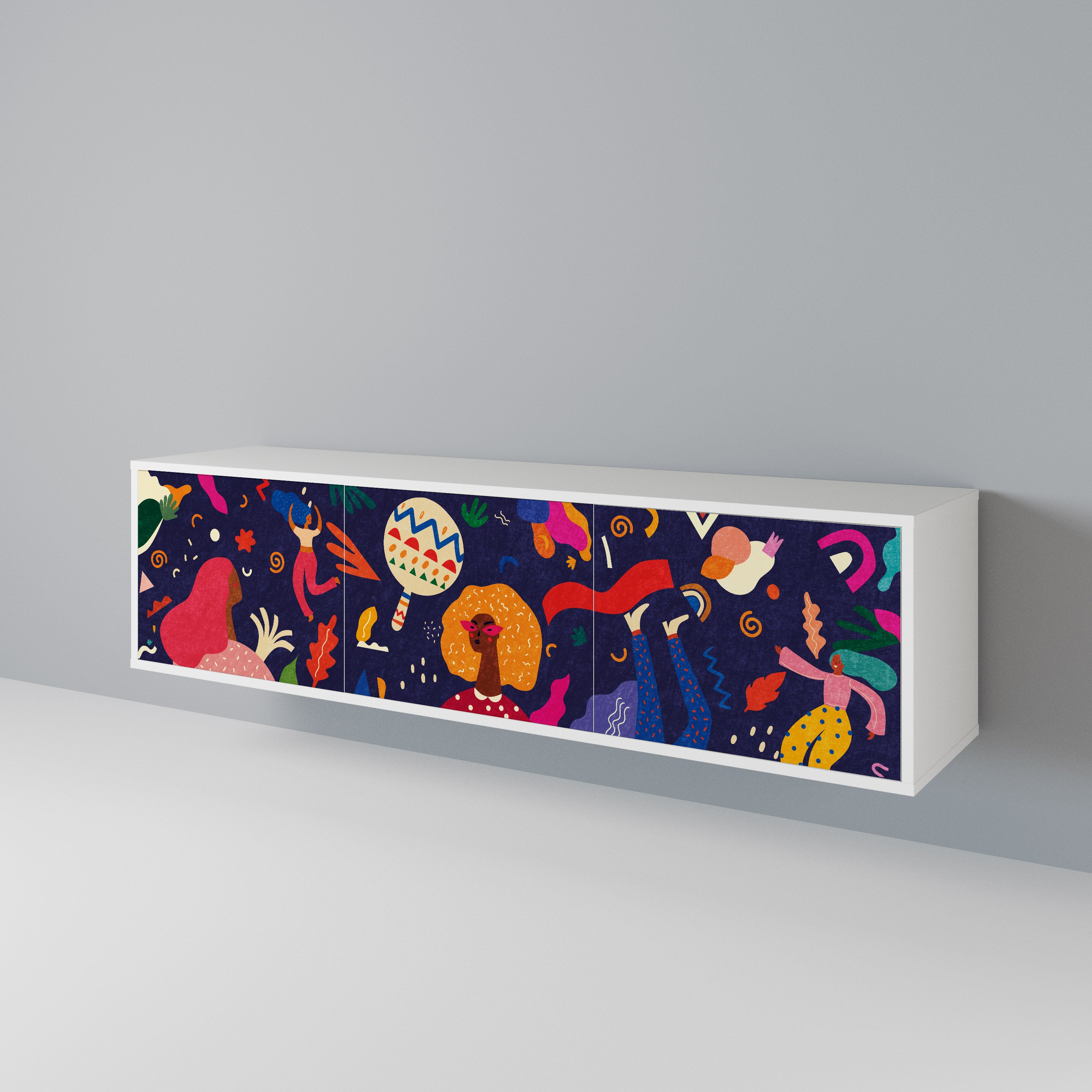 FESTIVE PLEASURES 3-Door TV Cabinet
