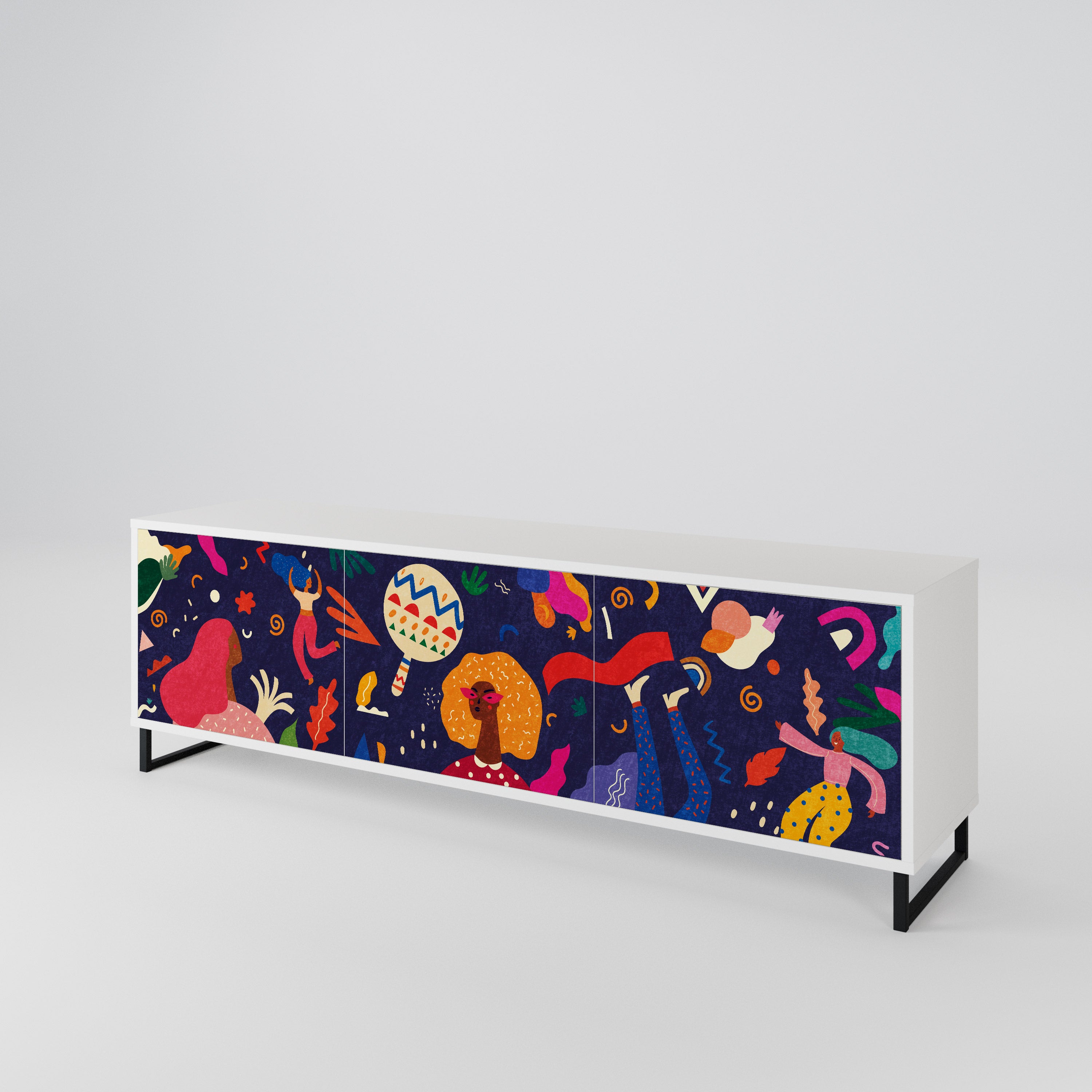 FESTIVE PLEASURES 3-Door TV Cabinet