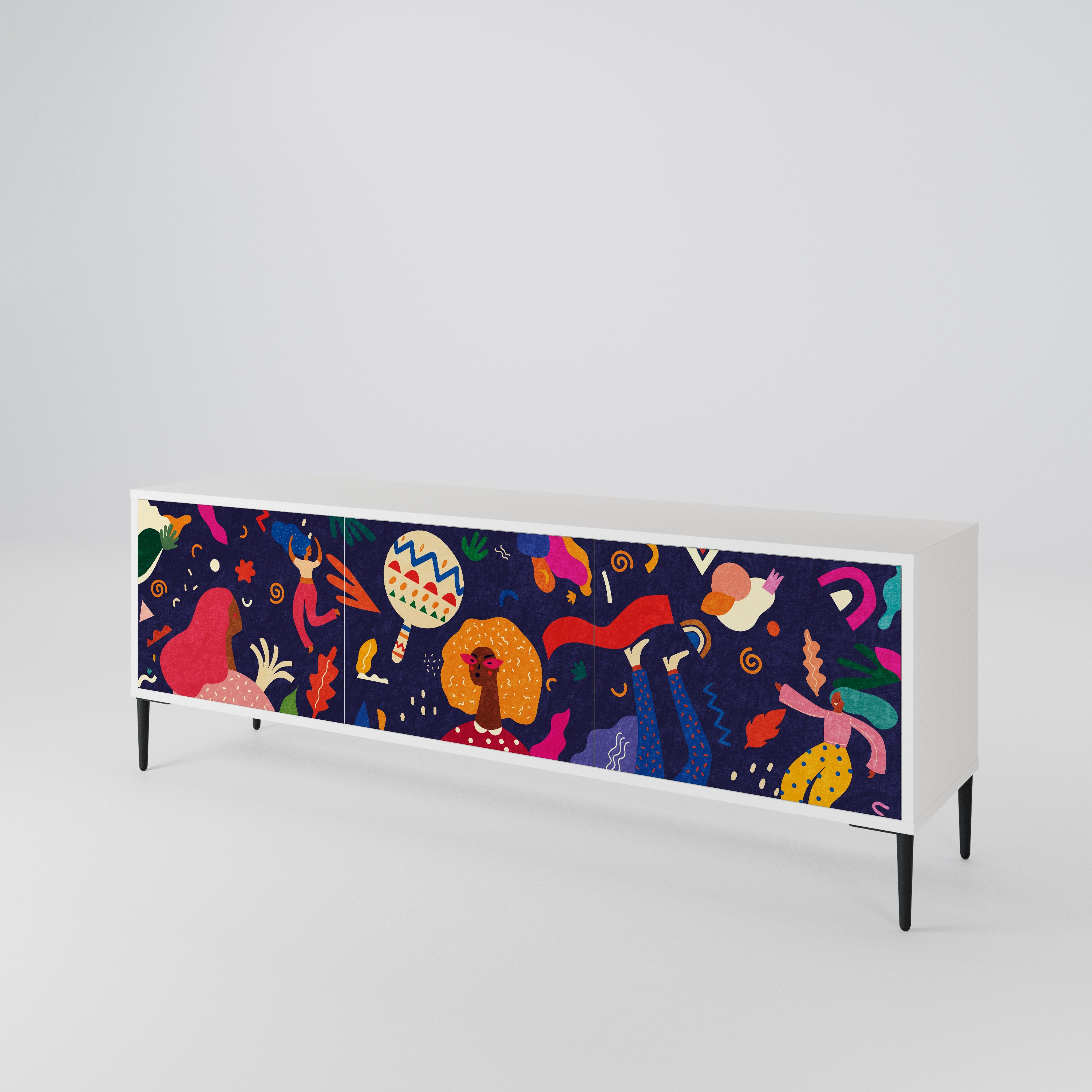 FESTIVE PLEASURES 3-Door TV Cabinet