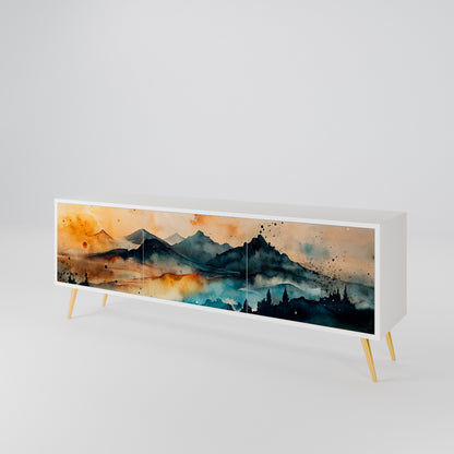 OMINOUS MOUNTAINS 3-Door TV Cabinet