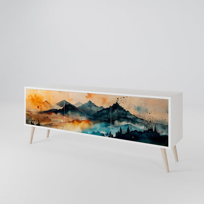OMINOUS MOUNTAINS 3-Door TV Cabinet