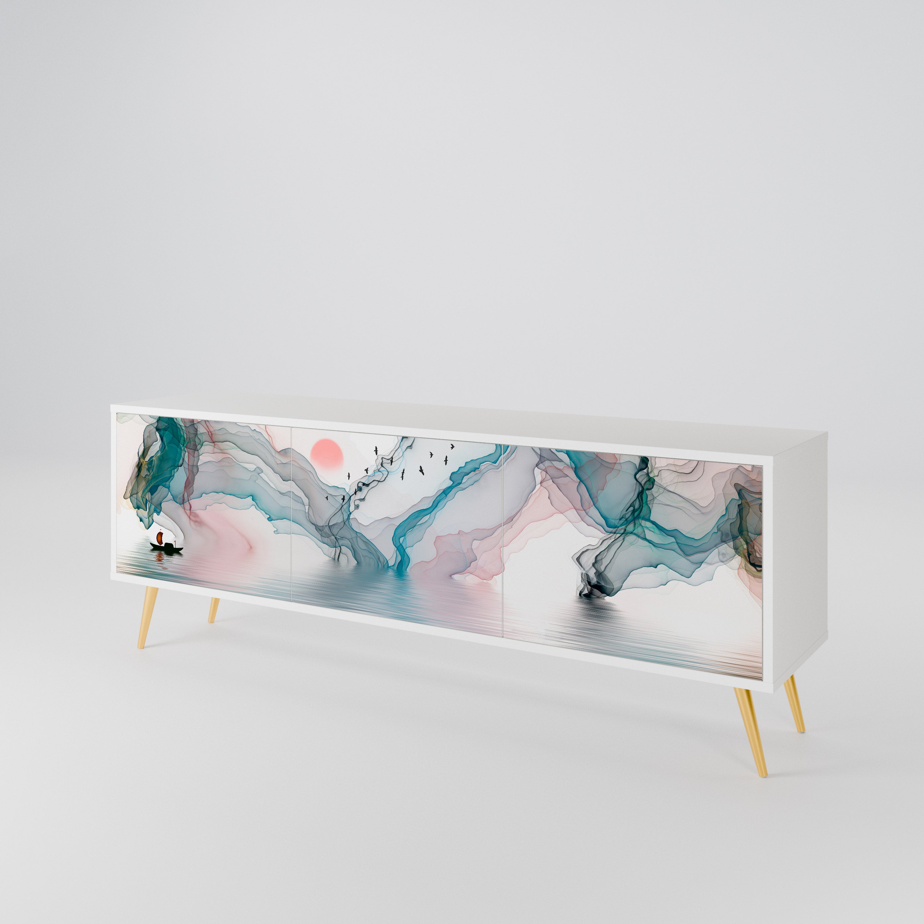 VELVET CROSSING 3-Door TV Cabinet