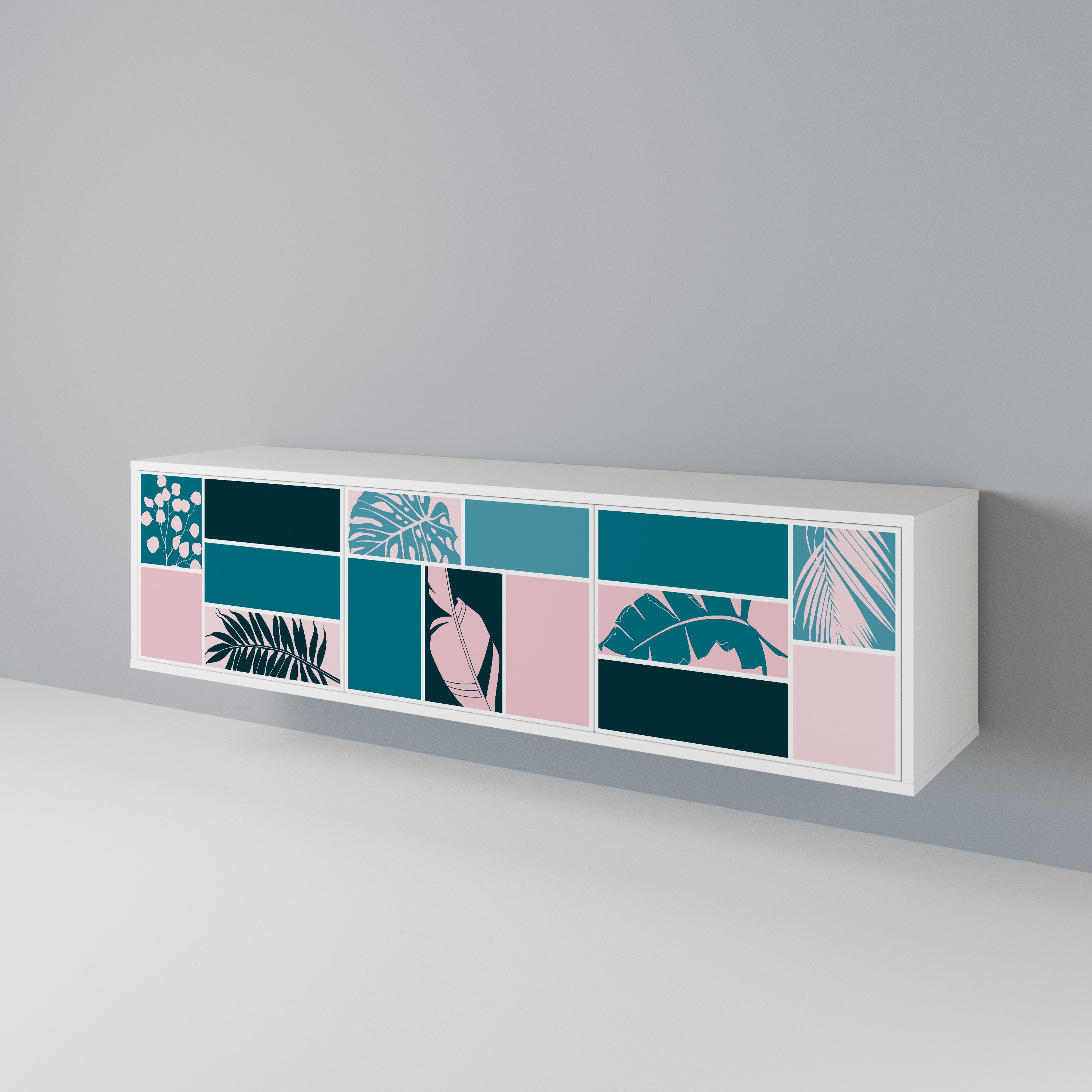 COMBINATION OF SHAPES 3-Door TV Cabinet