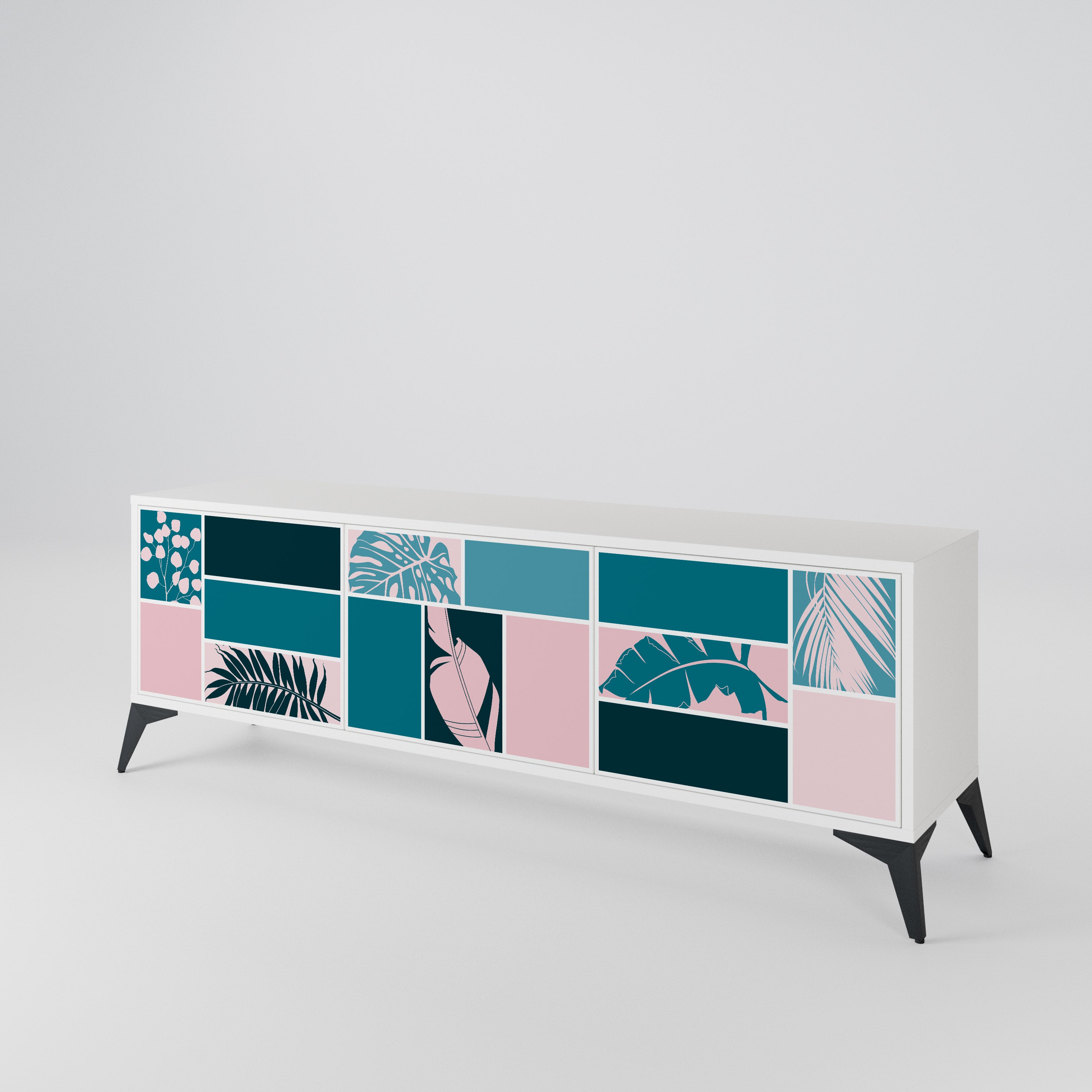 COMBINATION OF SHAPES 3-Door TV Cabinet