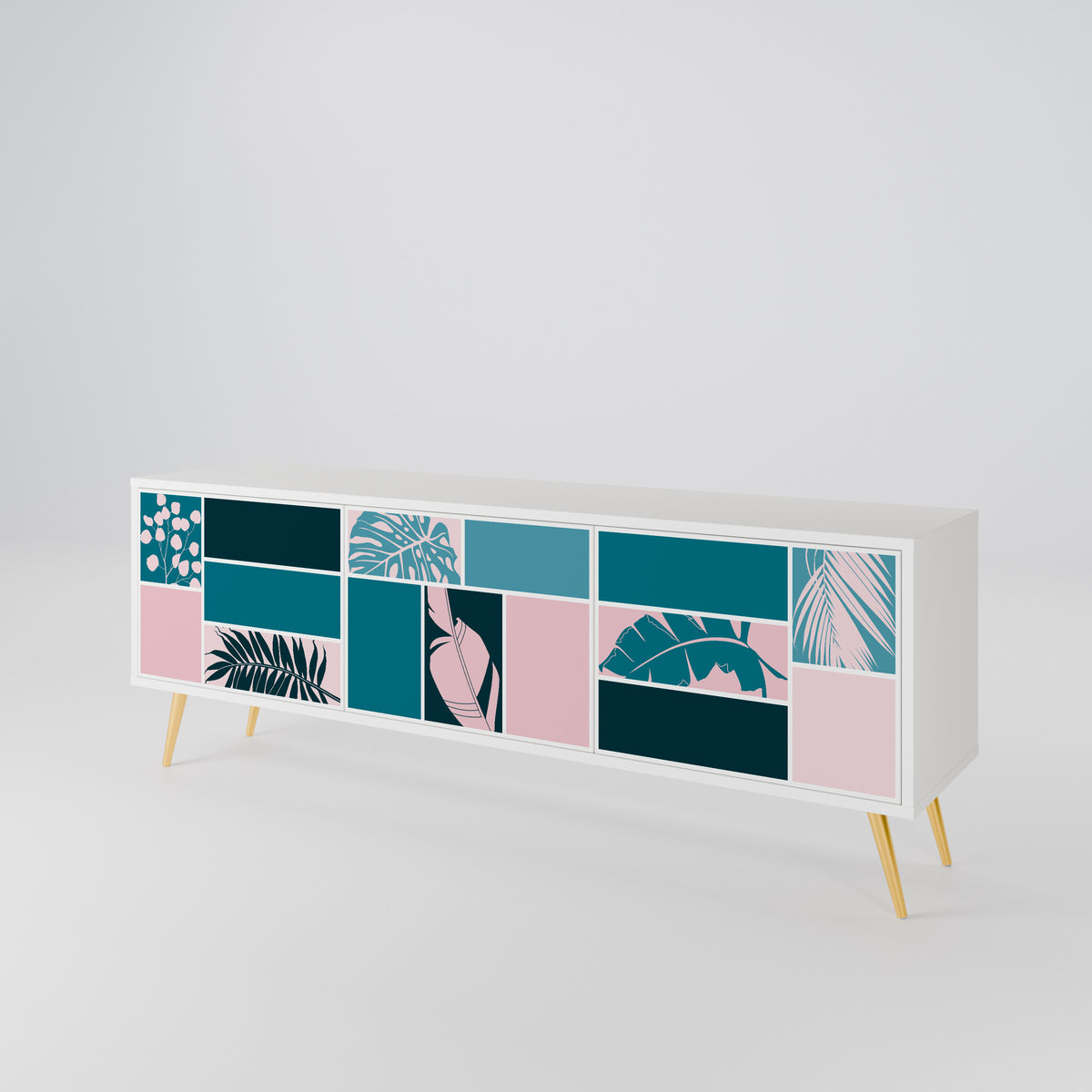 COMBINATION OF SHAPES 3-Door TV Cabinet